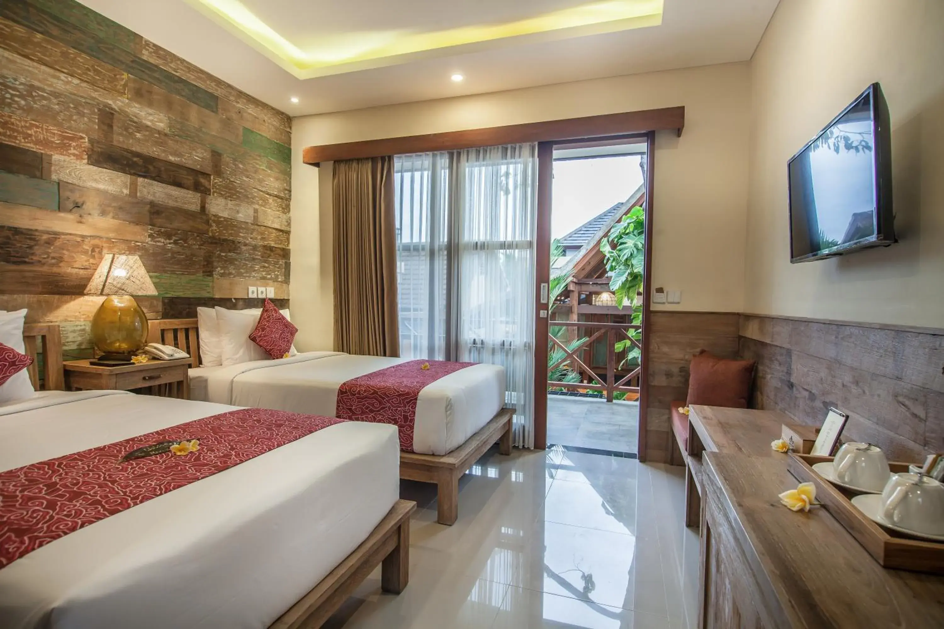Deluxe Twin Room in Merak Village by Prasi Deluxe Twin Room in Merak Village by Prasi