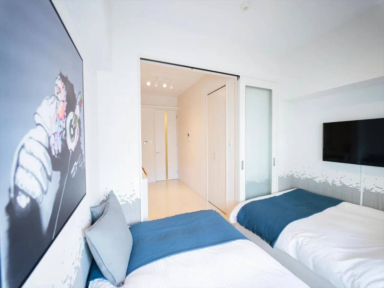 Bedroom, Bed in HIT Tenjin