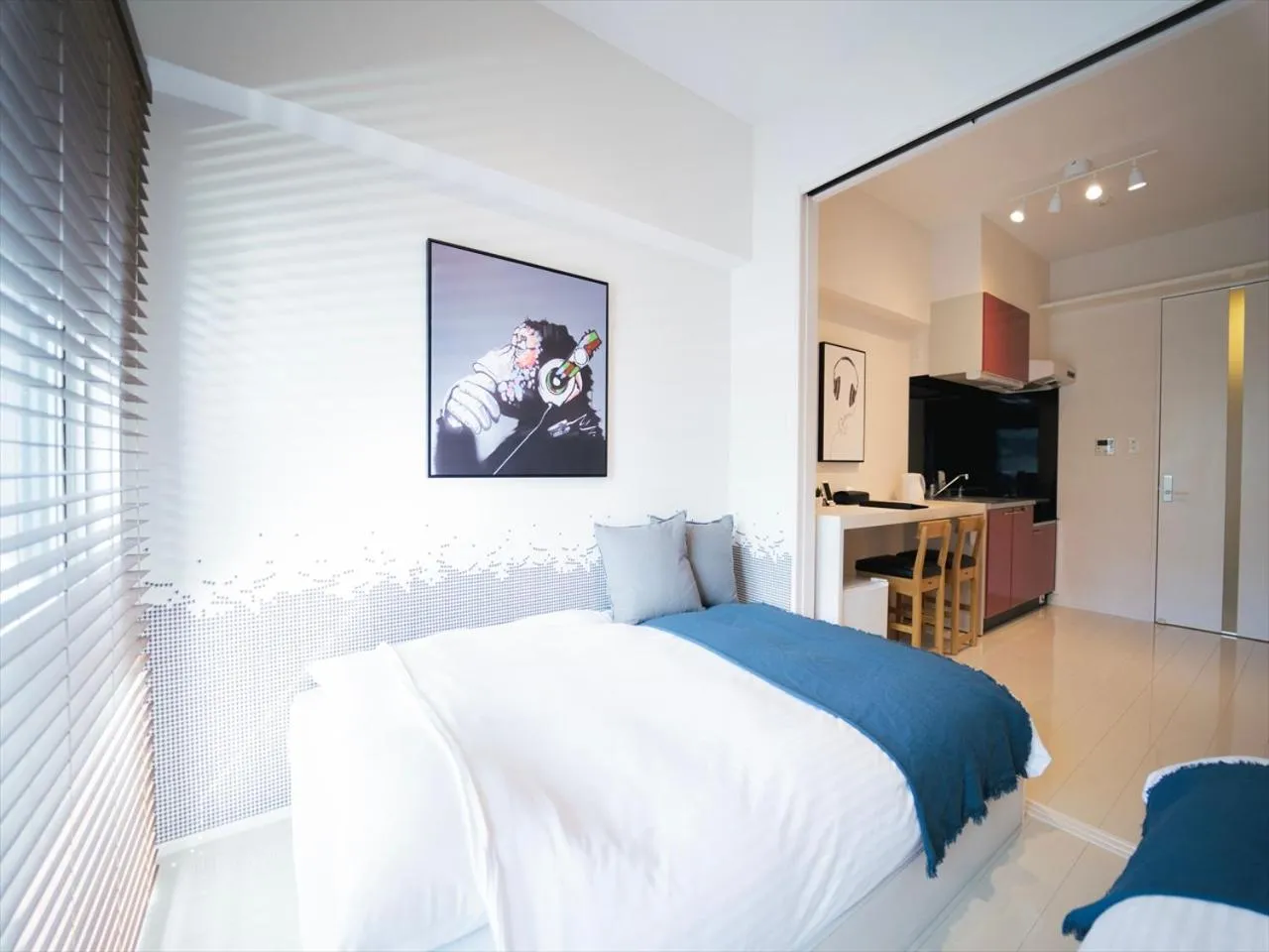 Bedroom, Bed in HIT Tenjin