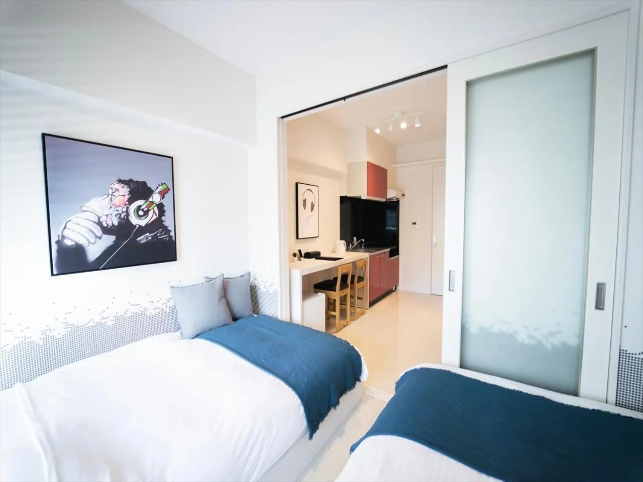 Bedroom, Bed in HIT Tenjin