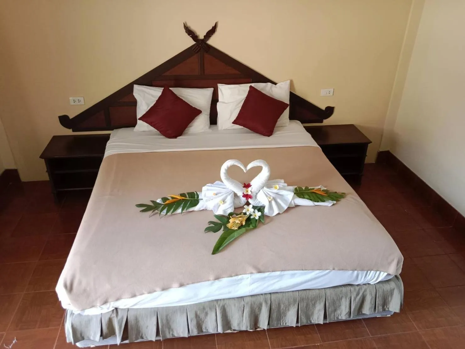 Bed in Ban Nam Mao Resort