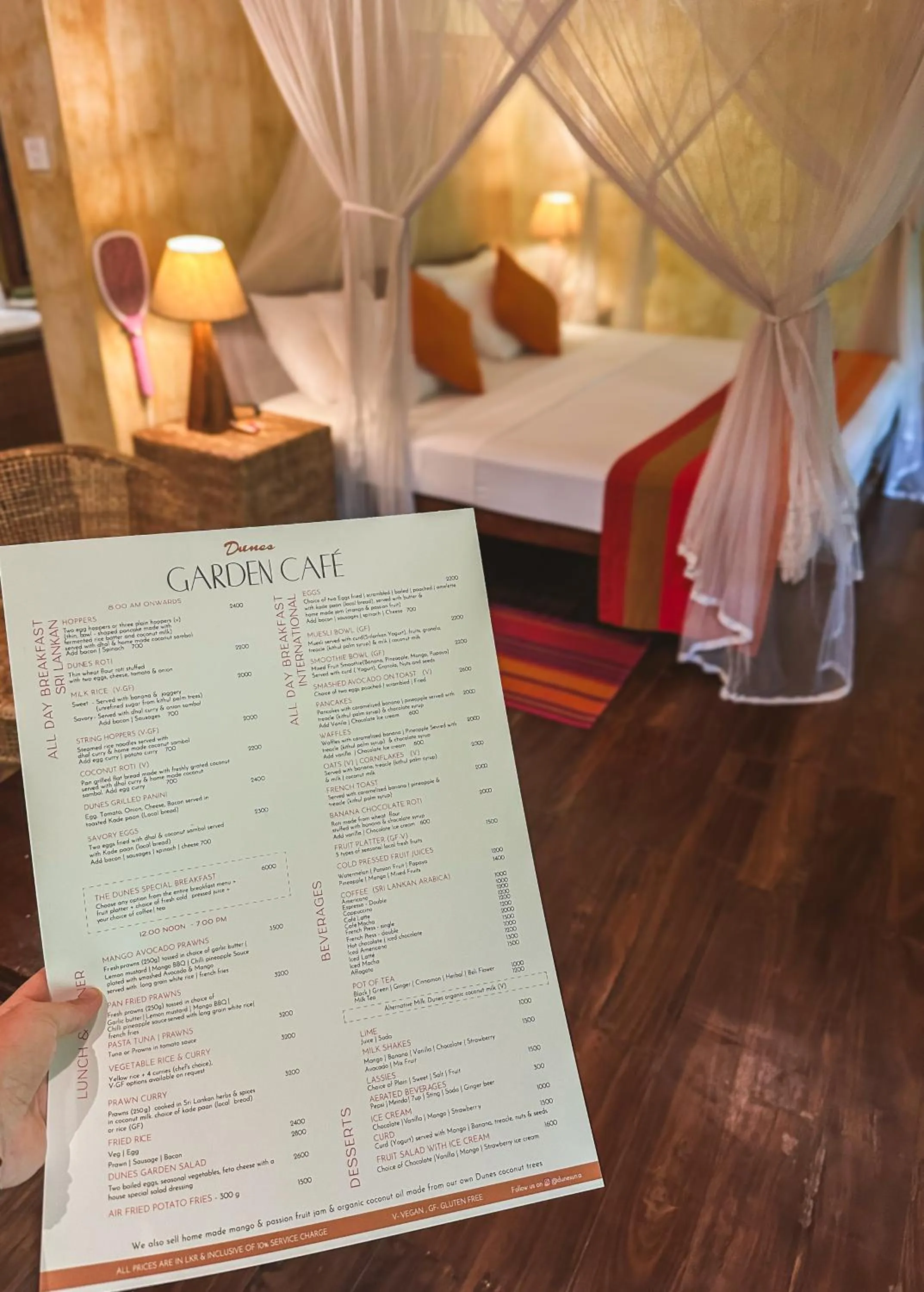 Bed in Dunes Unawatuna Hotel