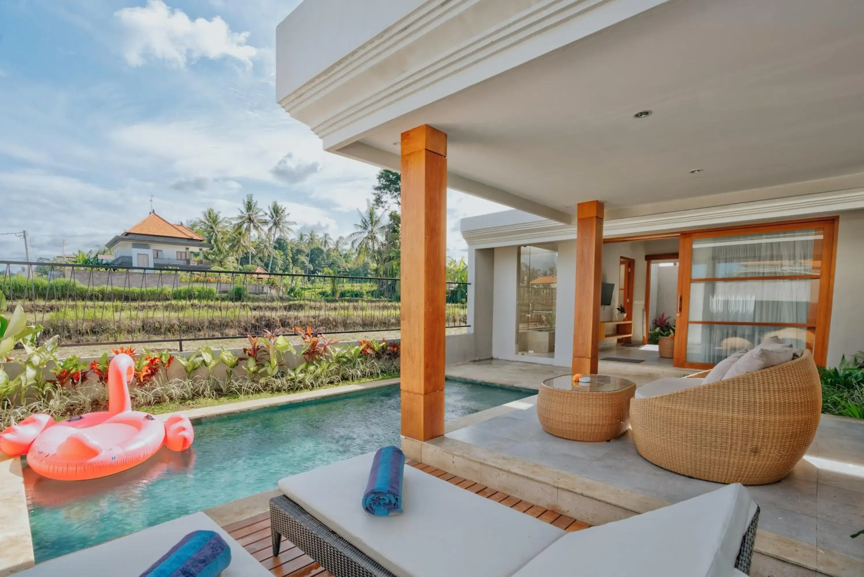 Pool view in Arta Private Villa Pool view in Arta Private Villa