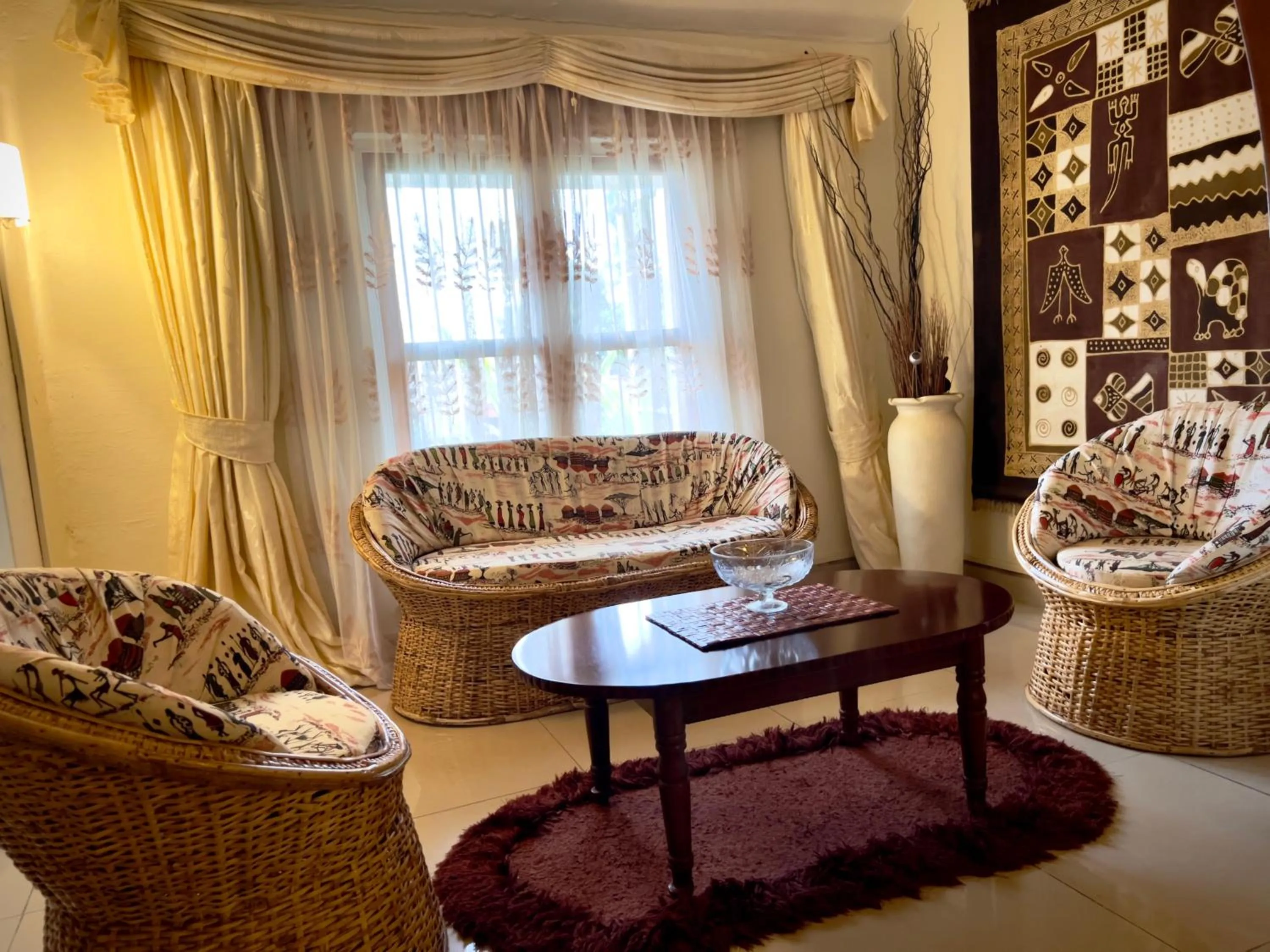 Seating area in Sunset Hotel Entebbe