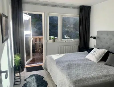 Bedroom, Bed in Lägenhetshotell Varvet