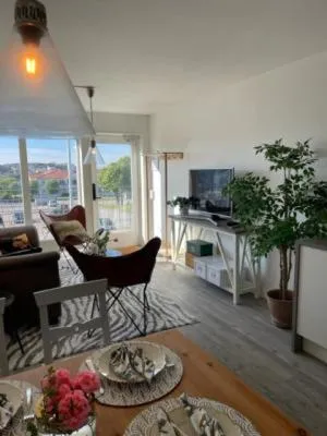 Living room in Lägenhetshotell Varvet