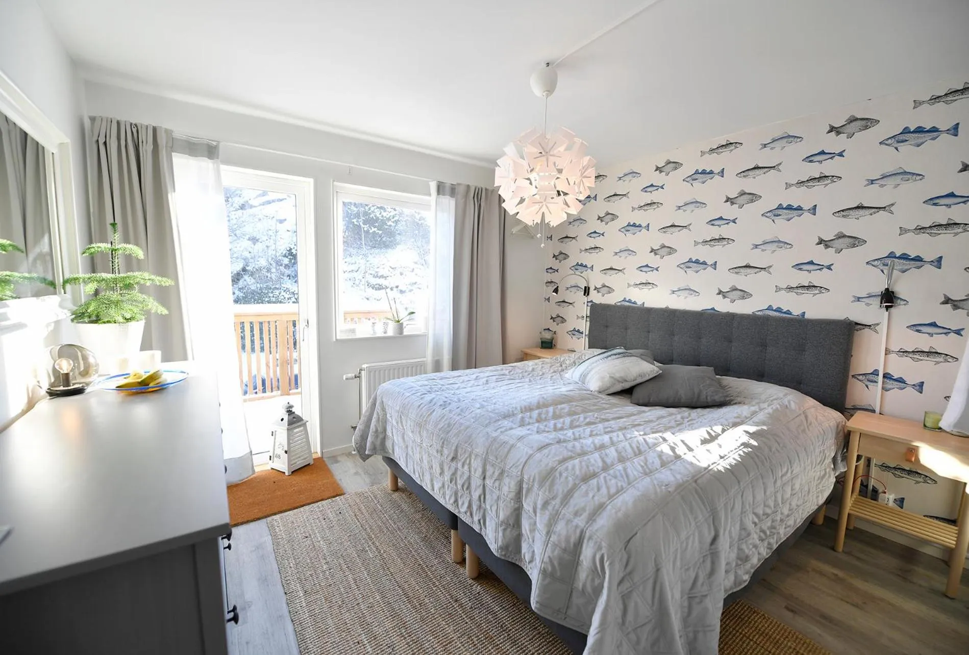 Bed in Lägenhetshotell Varvet