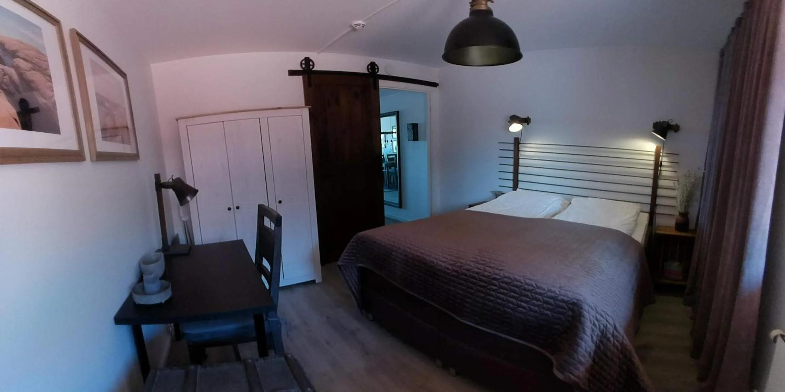 Bed in Lägenhetshotell Varvet