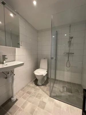 Bathroom in Lägenhetshotell Varvet