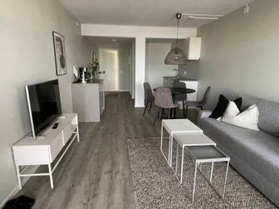 Living room in Lägenhetshotell Varvet