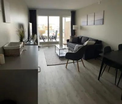 Living room in Lägenhetshotell Varvet