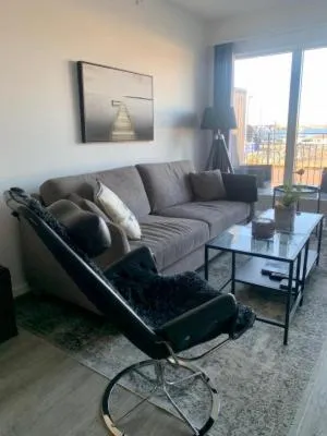 Living room in Lägenhetshotell Varvet