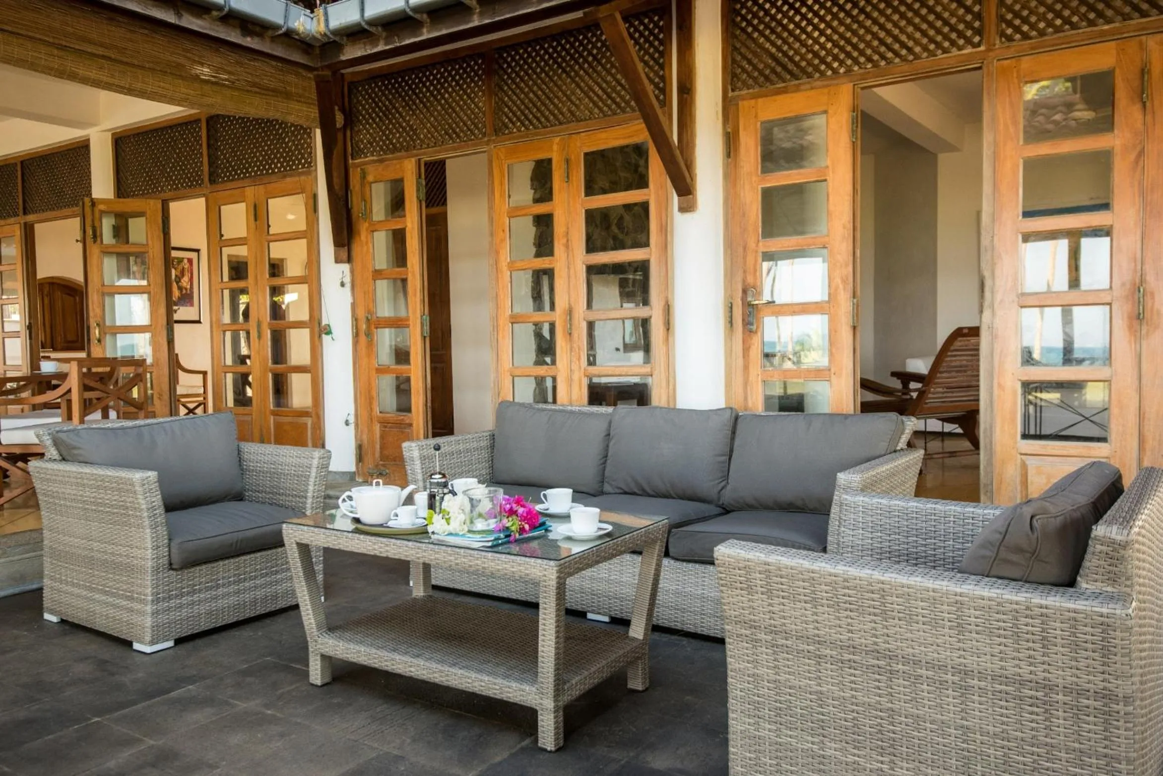 Patio in Jetwing Kottukal Beach House