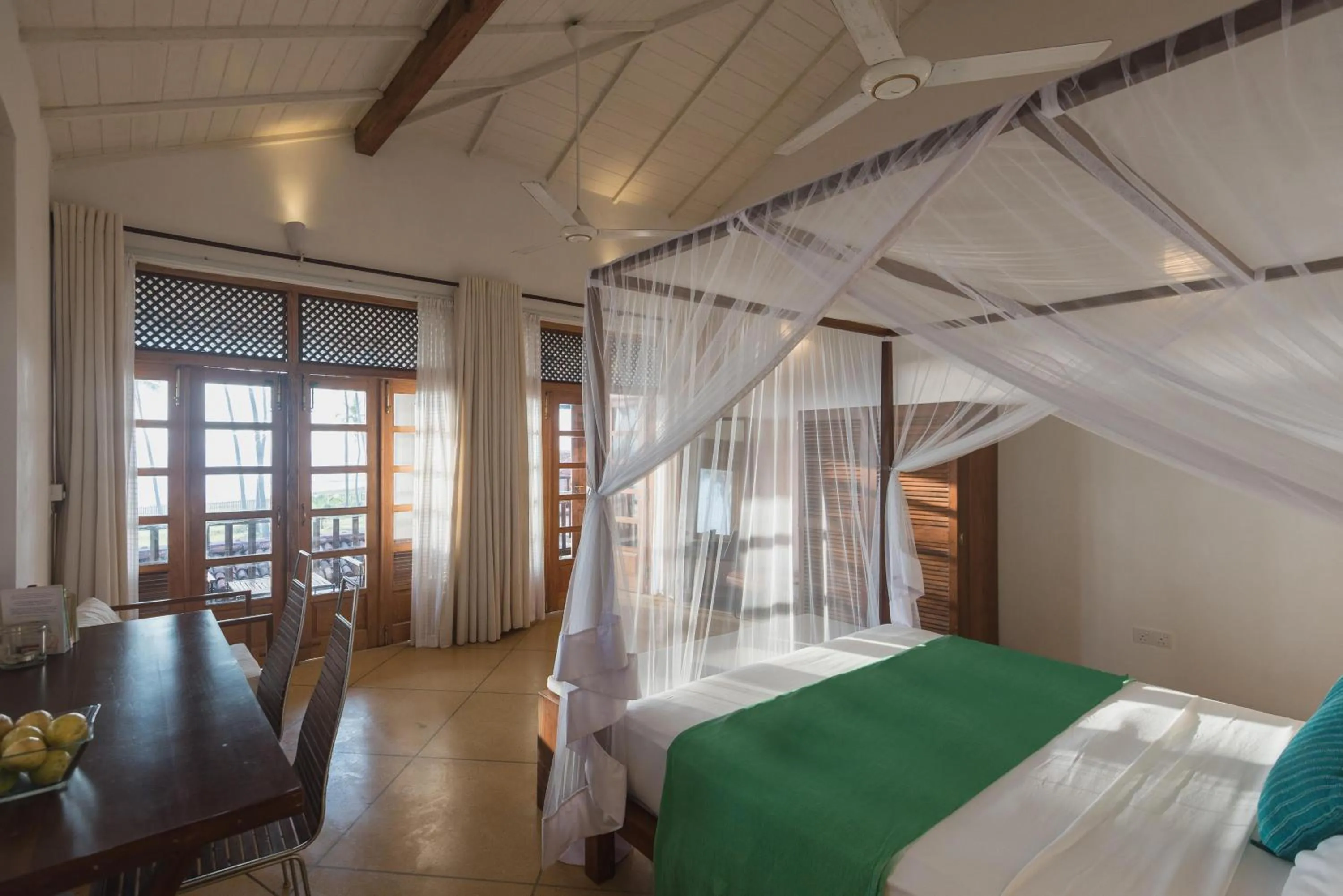 Bed in Jetwing Kottukal Beach House