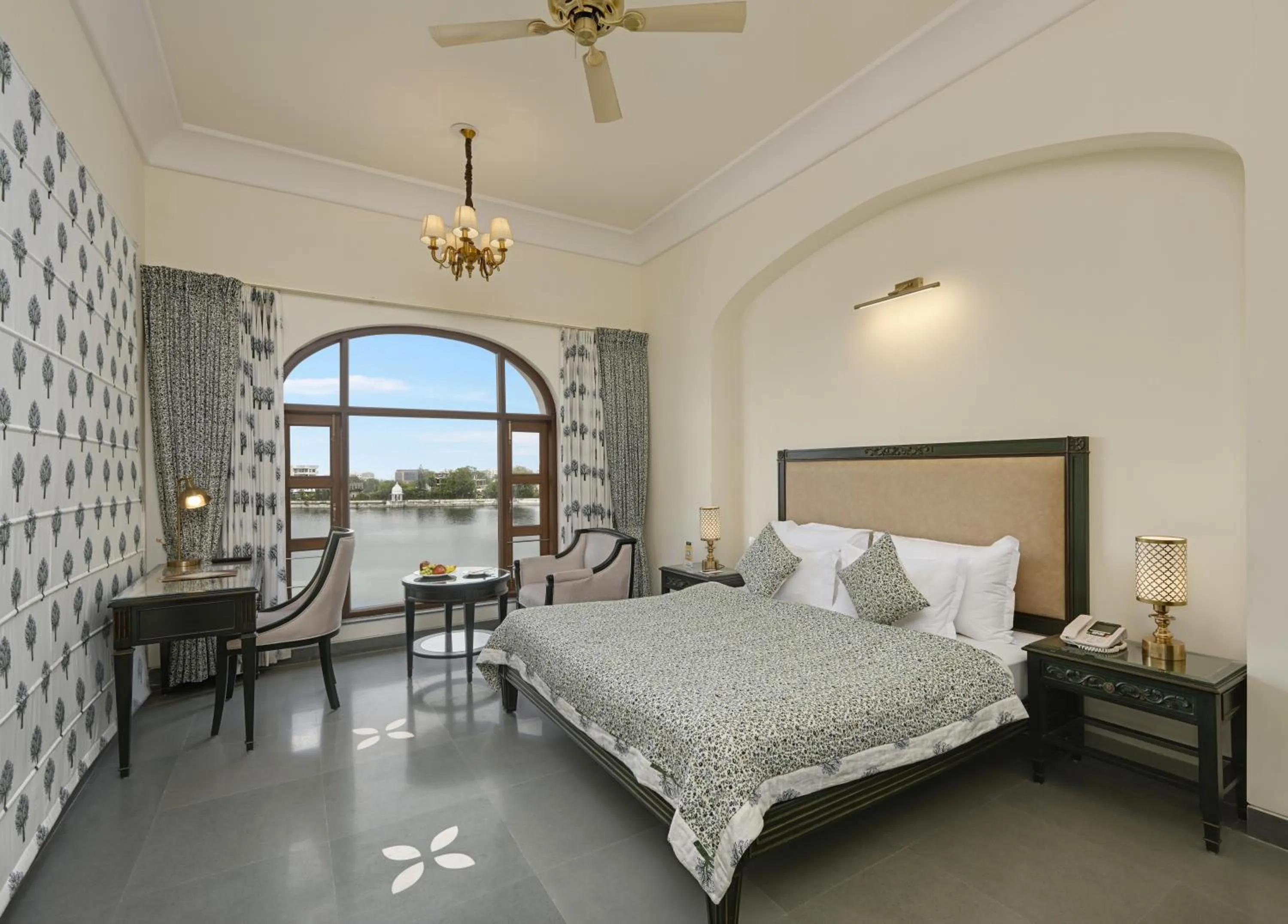 Photo of the whole room, Bed in Brahma Niwas - Best Lake View Hotel in Udaipur