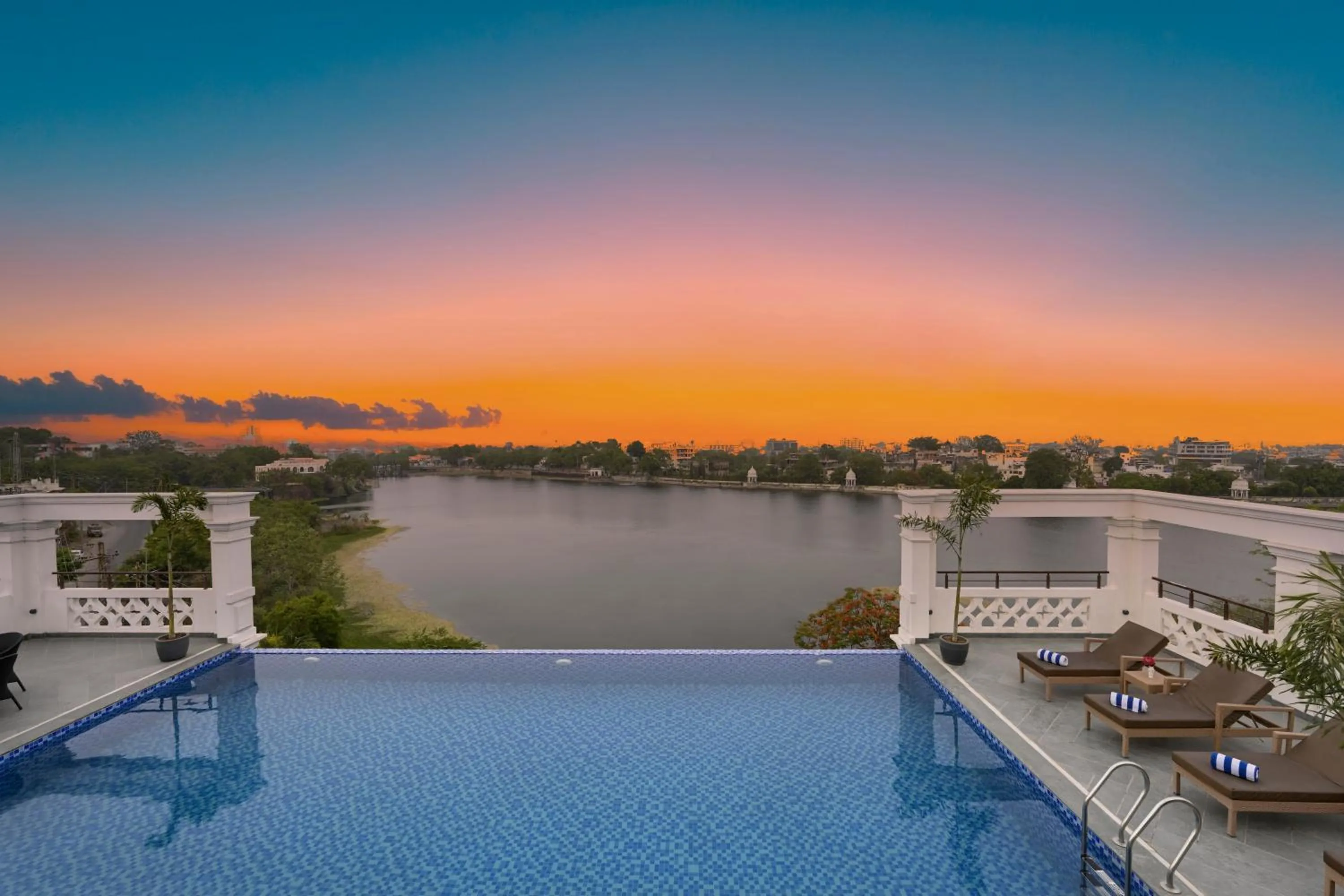 Pool view in Brahma Niwas - Best Lake View Hotel in Udaipur