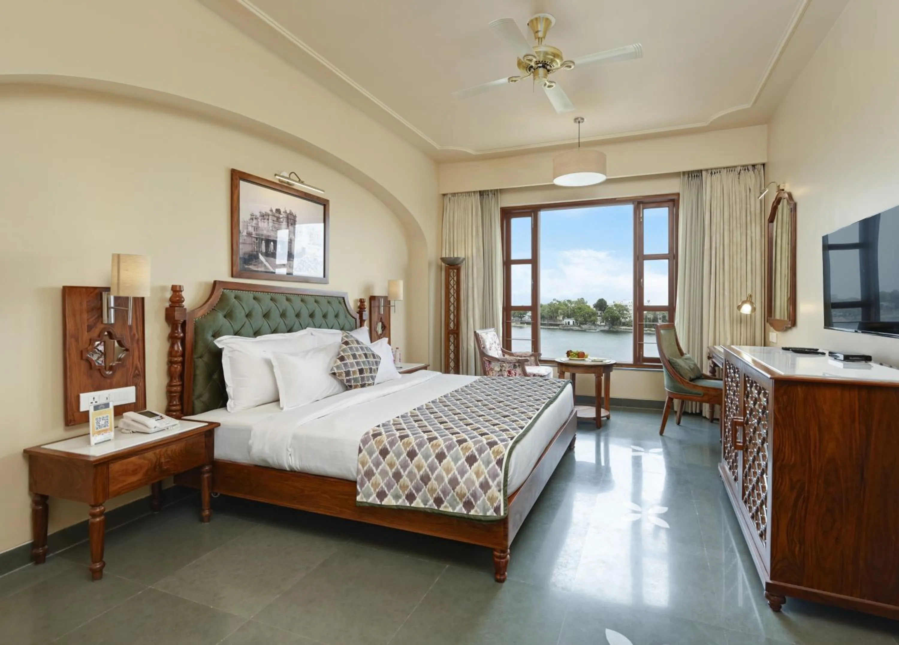 Photo of the whole room, Bed in Brahma Niwas - Best Lake View Hotel in Udaipur