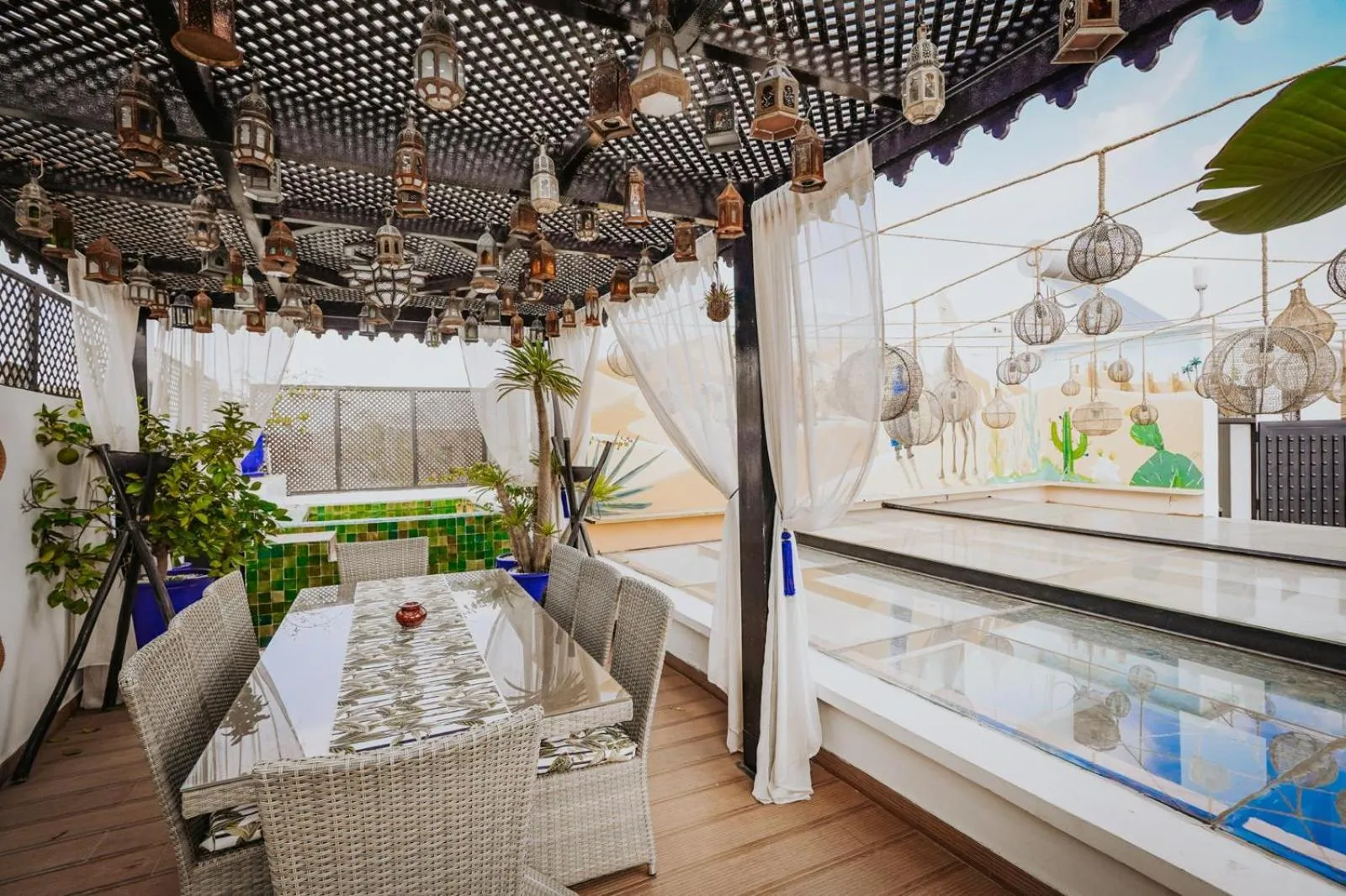 Balcony/Terrace in RIAD NOLITA & SPA Kasbah