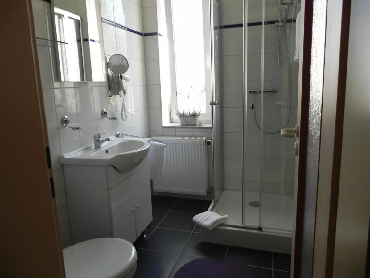Bathroom in Bahnhof-Hotel Saarlouis