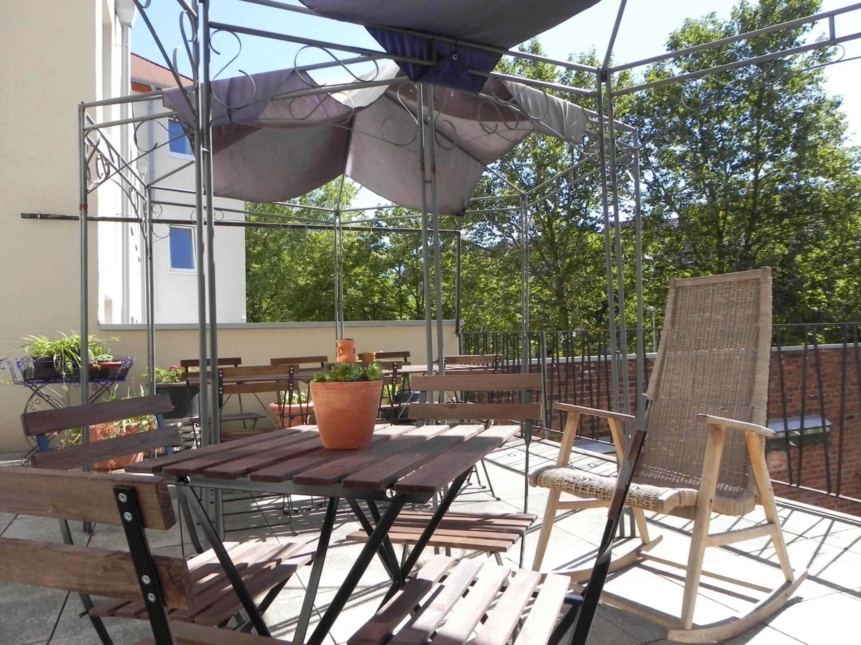 Balcony/Terrace in Bahnhof-Hotel Saarlouis