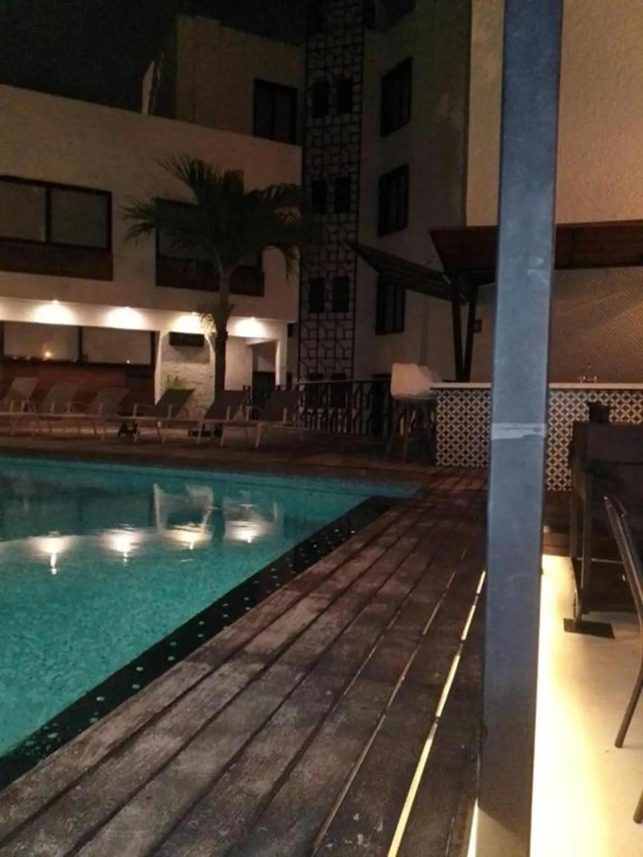 Pool view in Seven Boutique Apartments Cancún