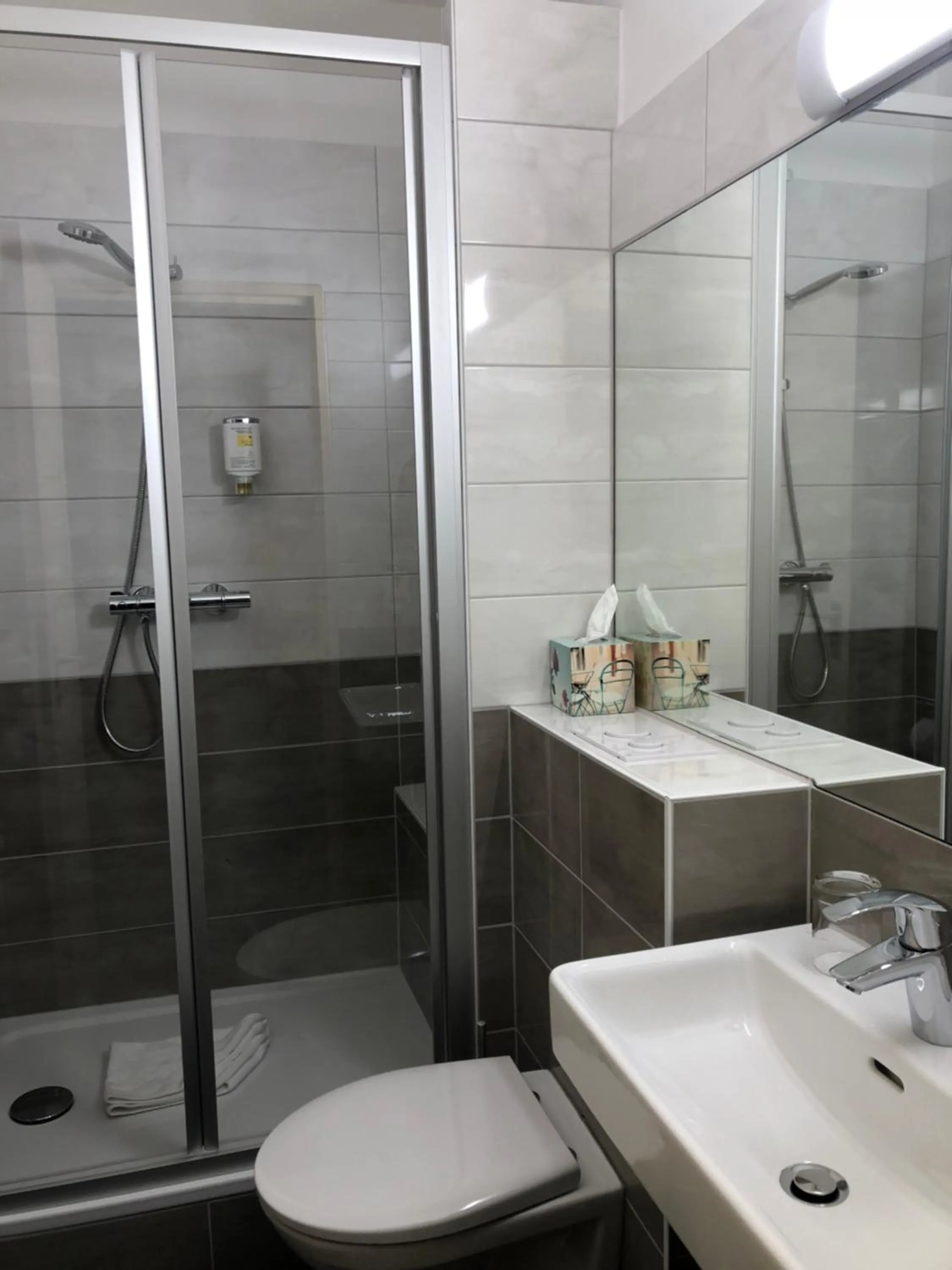 Bathroom in Hotel Stadt Hamburg am Fluss Saarbrücken