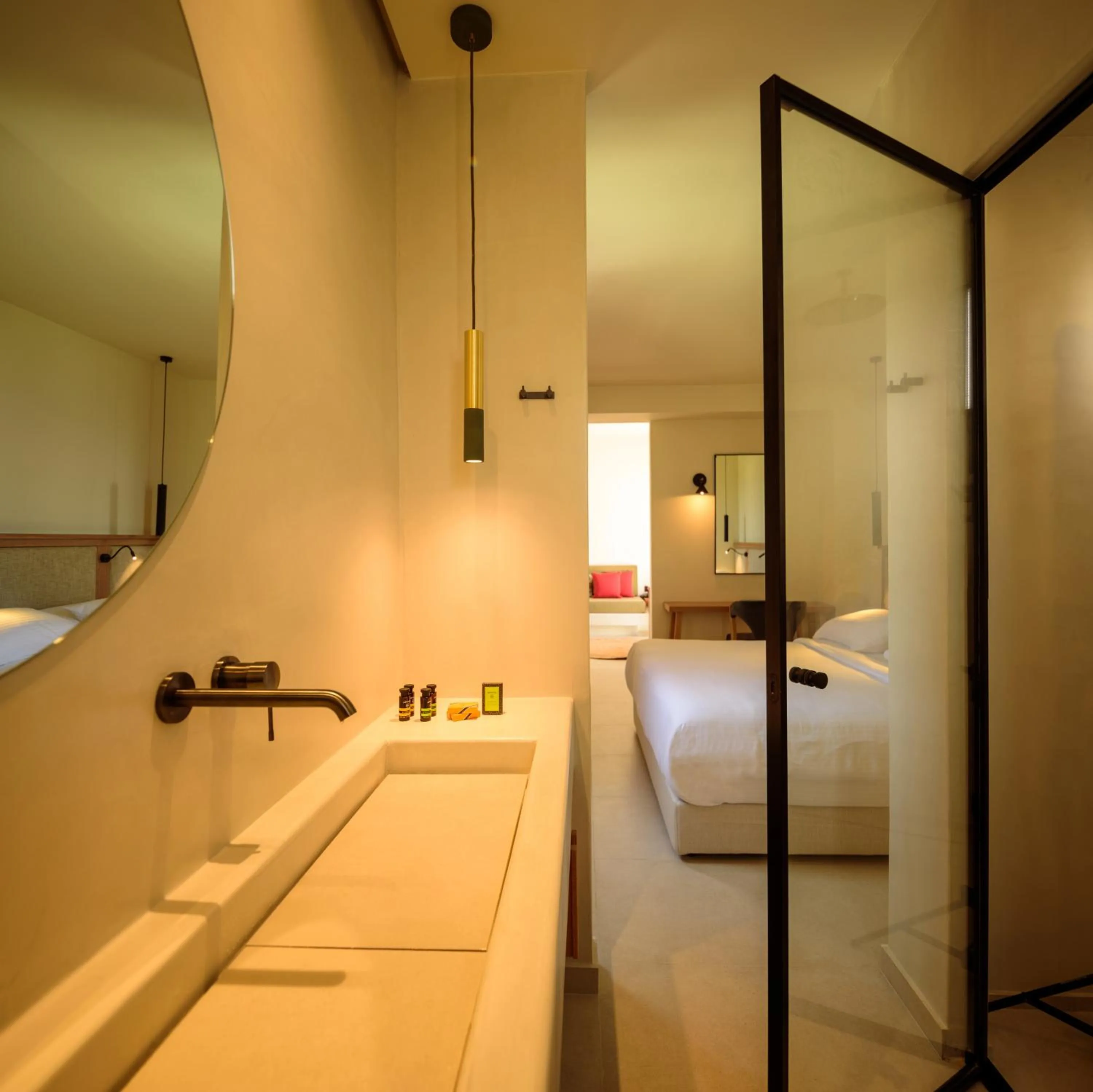 Bed in Potnia Theron Suites