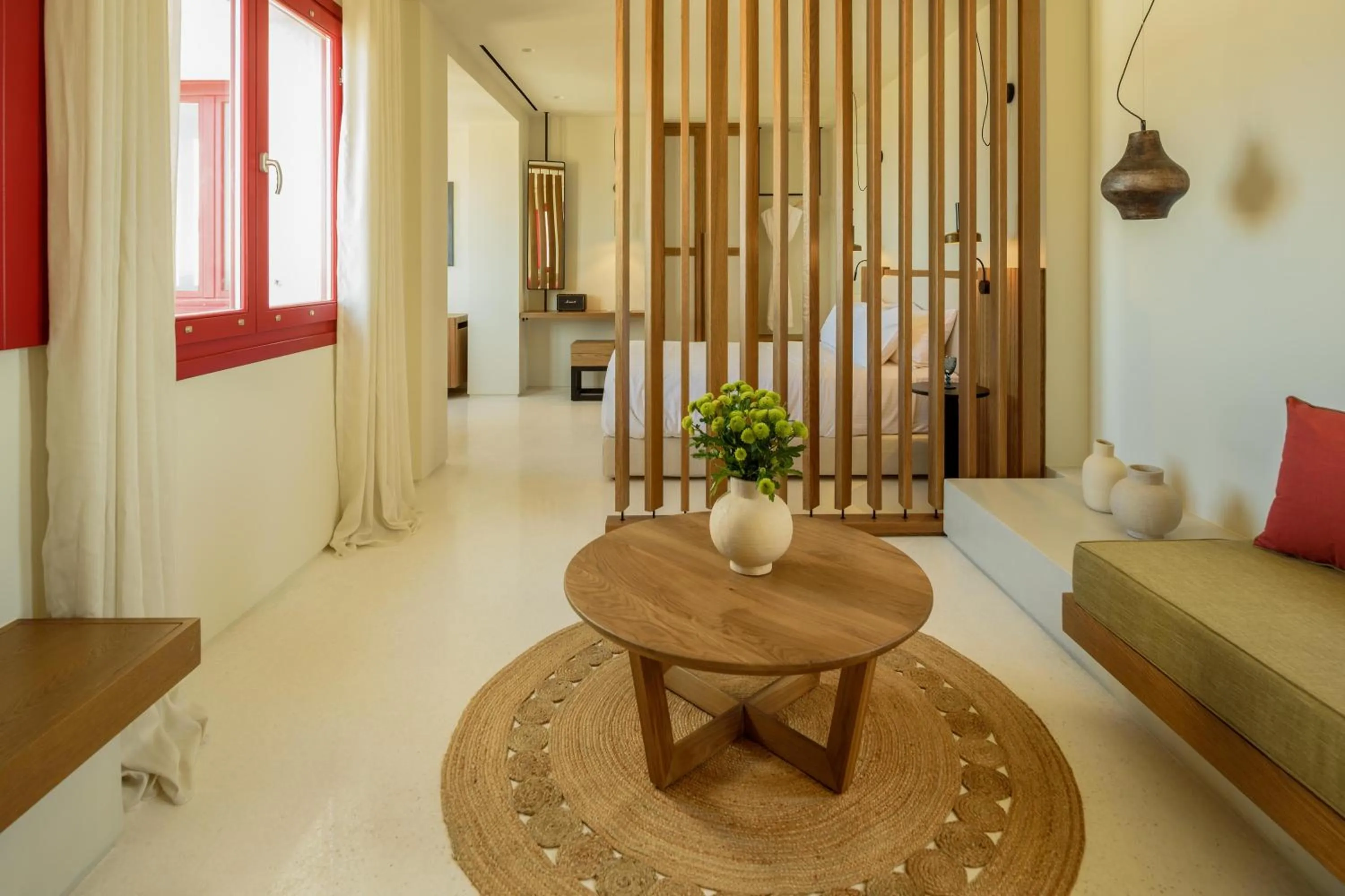 Bed in Potnia Theron Suites