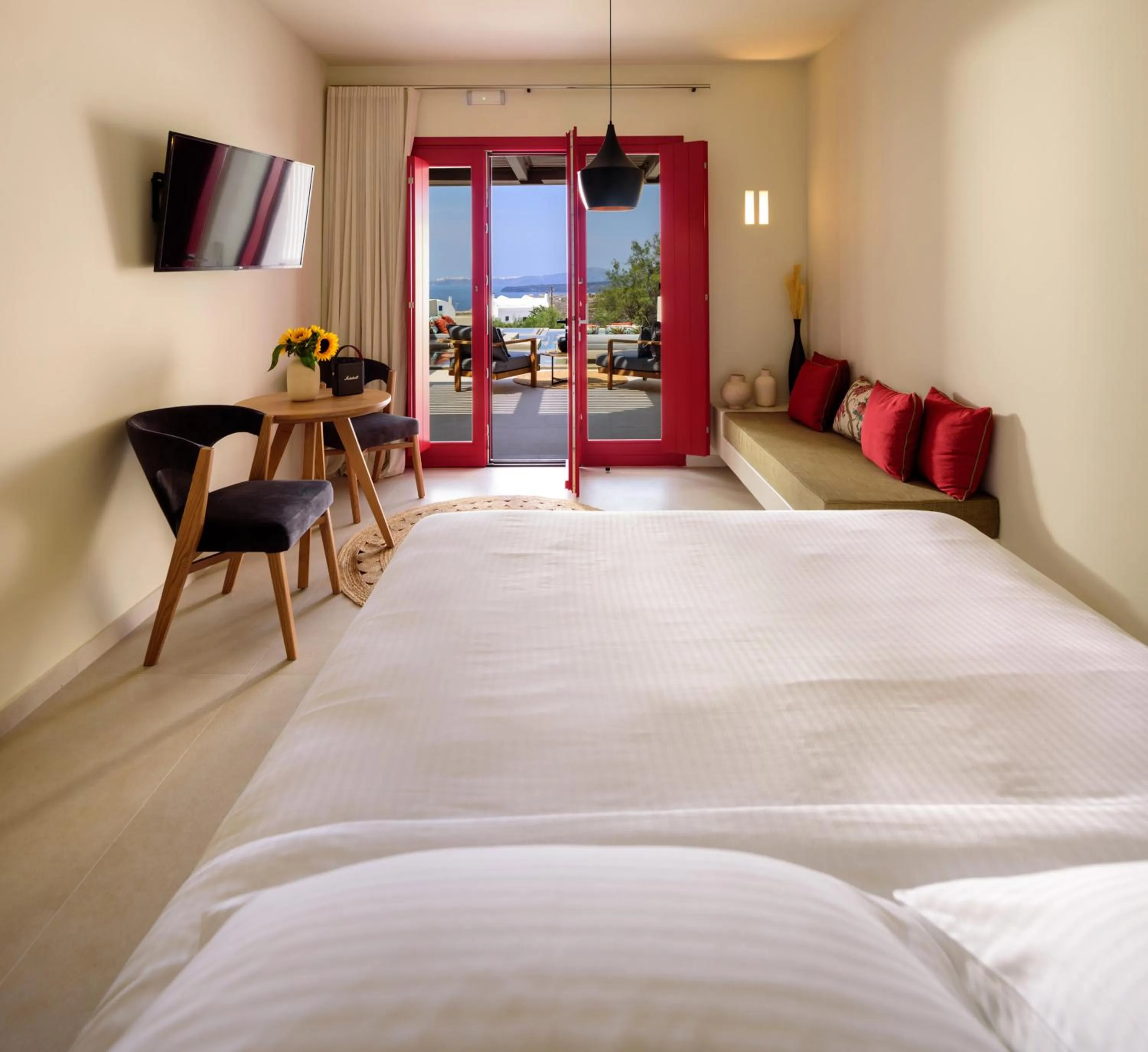 Bed in Potnia Theron Suites