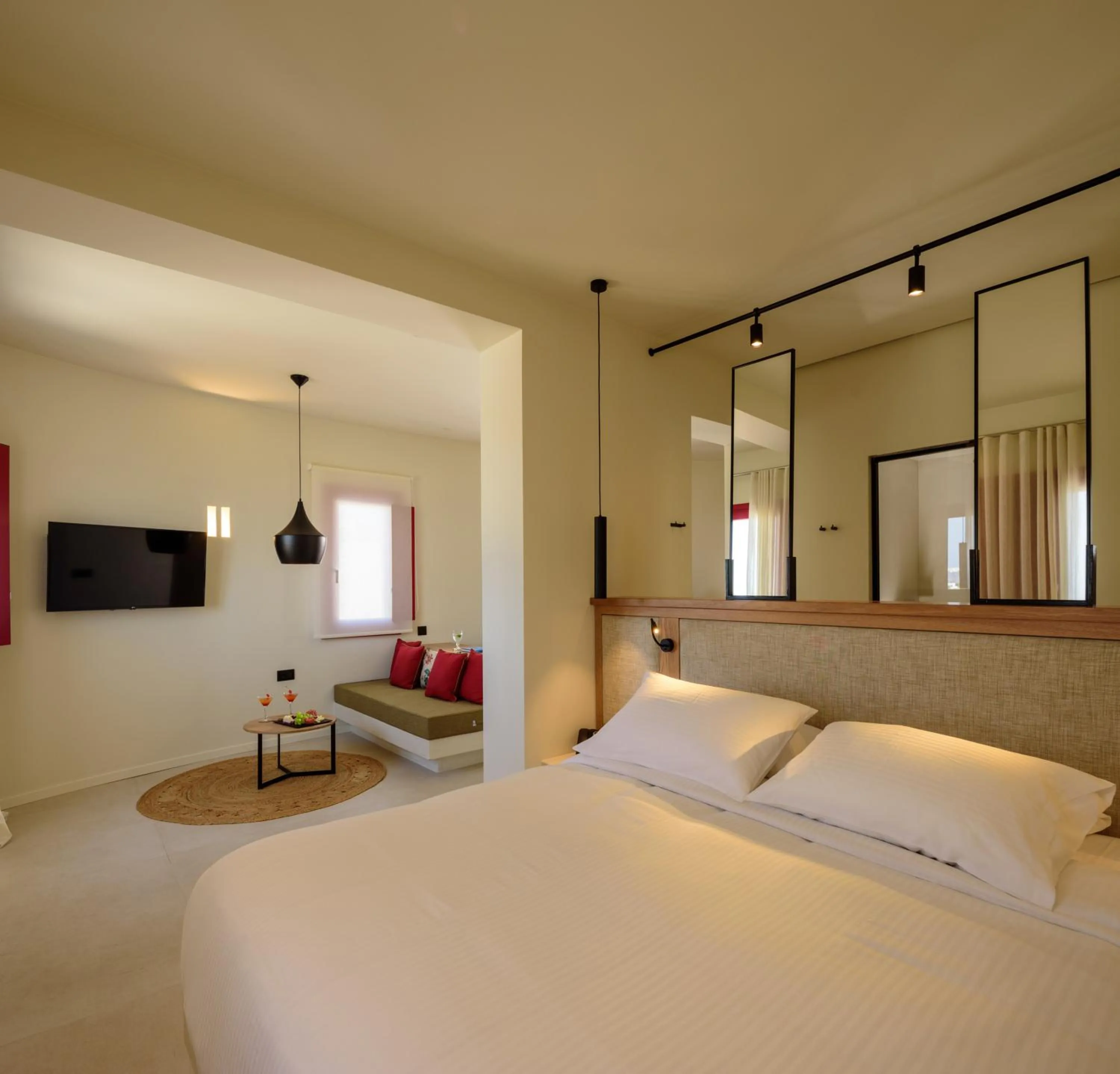 Bed in Potnia Theron Suites