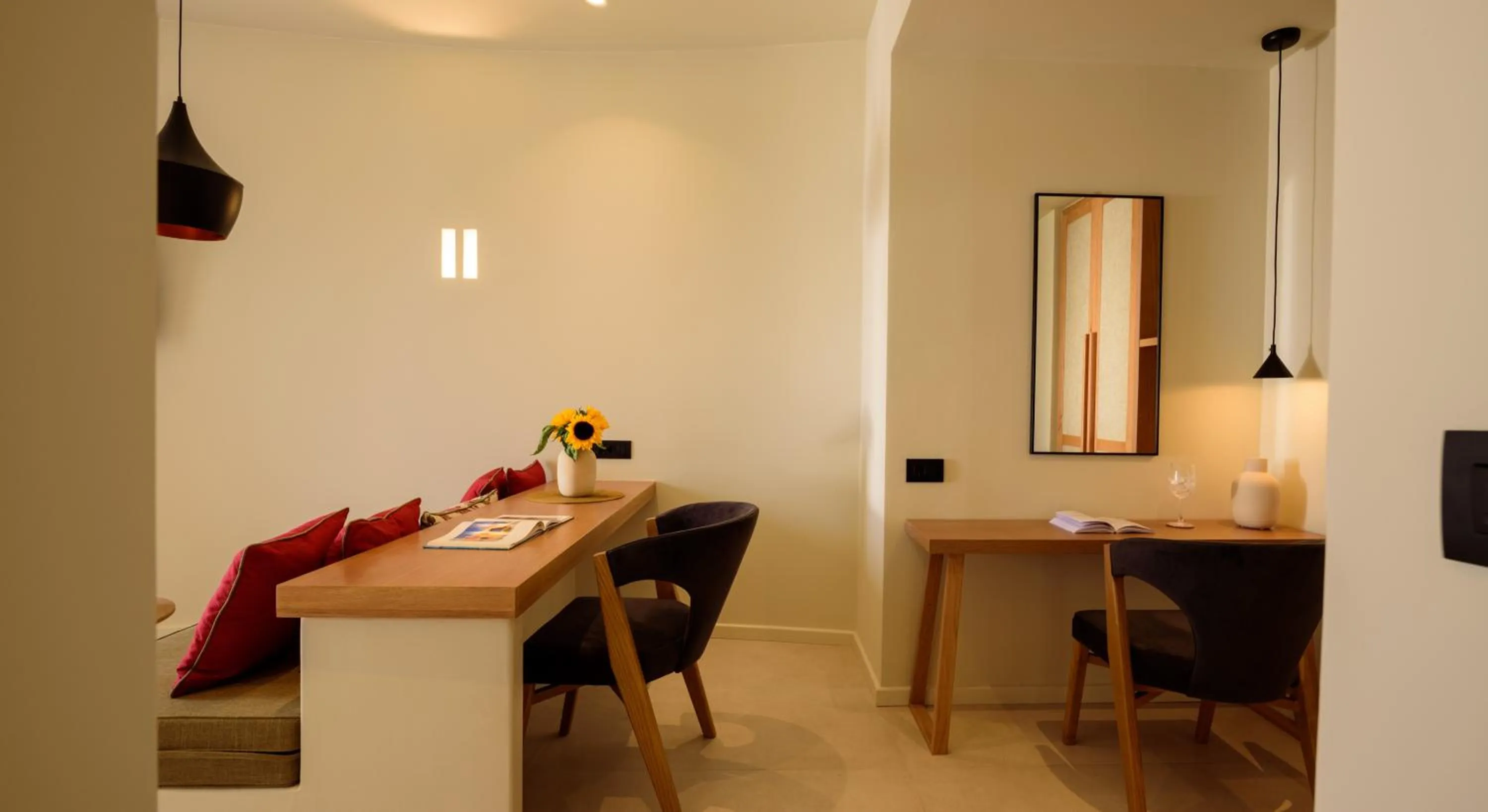 Living room in Potnia Theron Suites