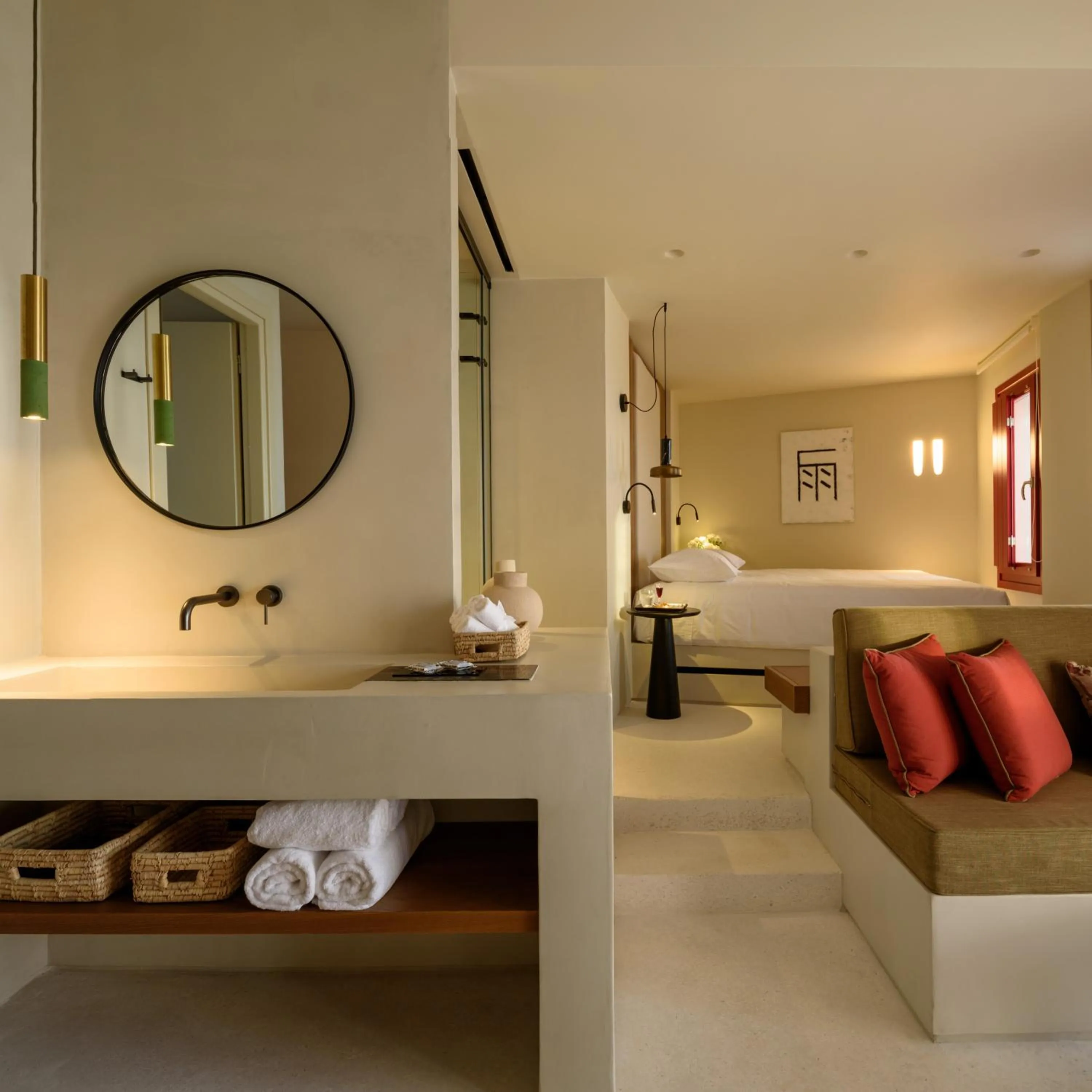 Bed in Potnia Theron Suites