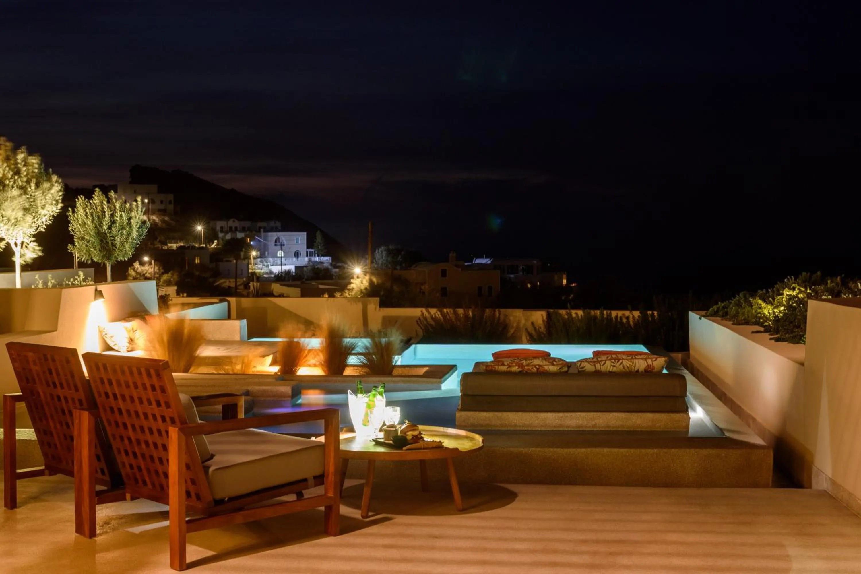 Patio in Potnia Theron Suites