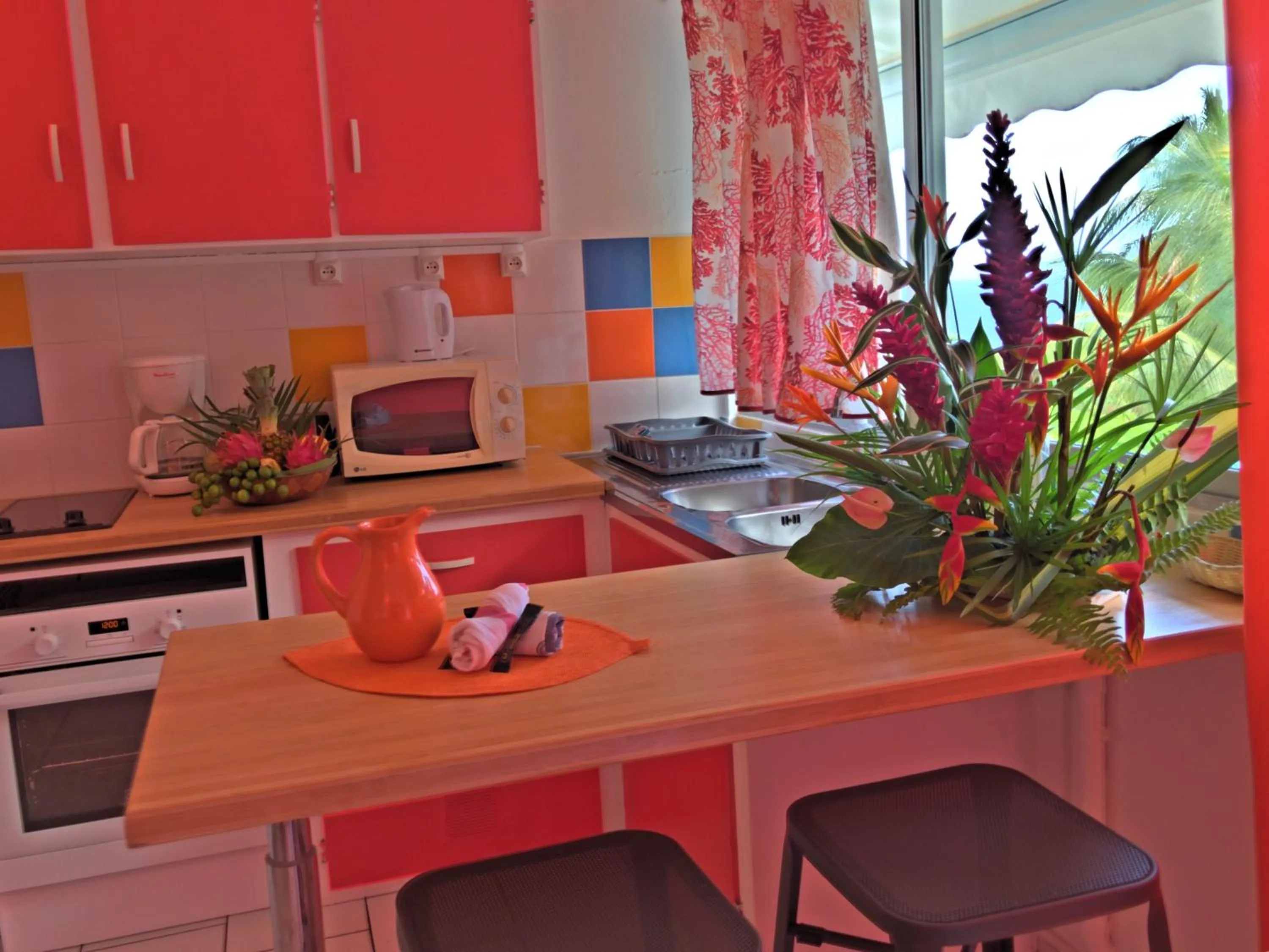 Kitchen or kitchenette in Résidence Paradis Tropical