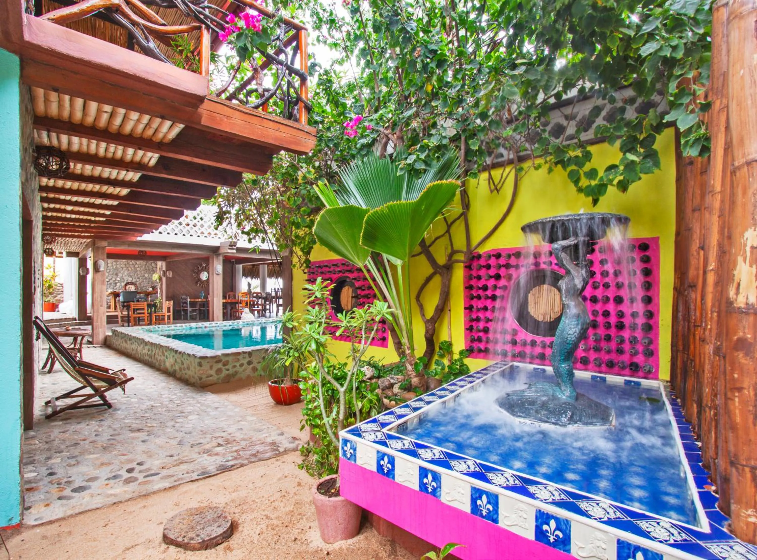 Patio in Posada Buda-Tortuga