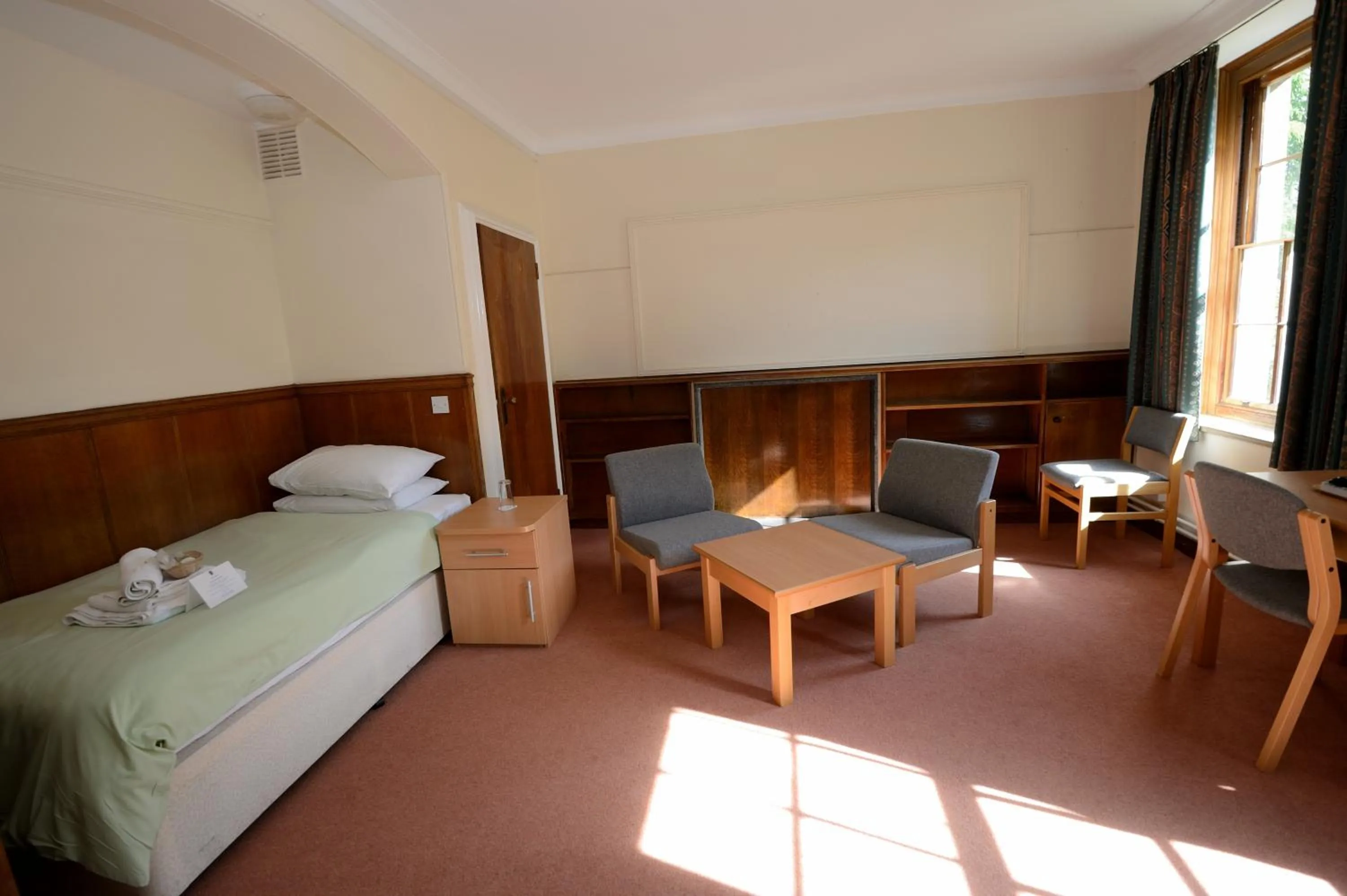 Seating area, Bed in Christ's College Cambridge