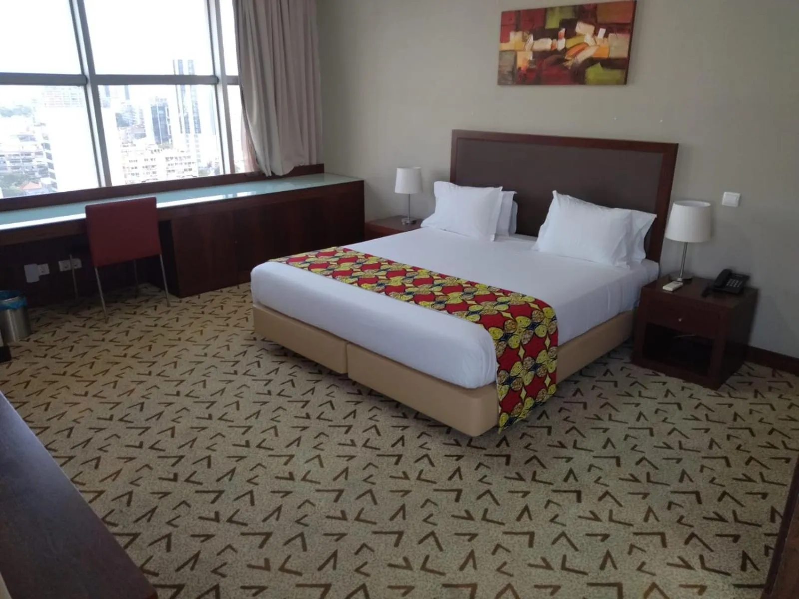 Bed in Skyna Hotel Luanda
