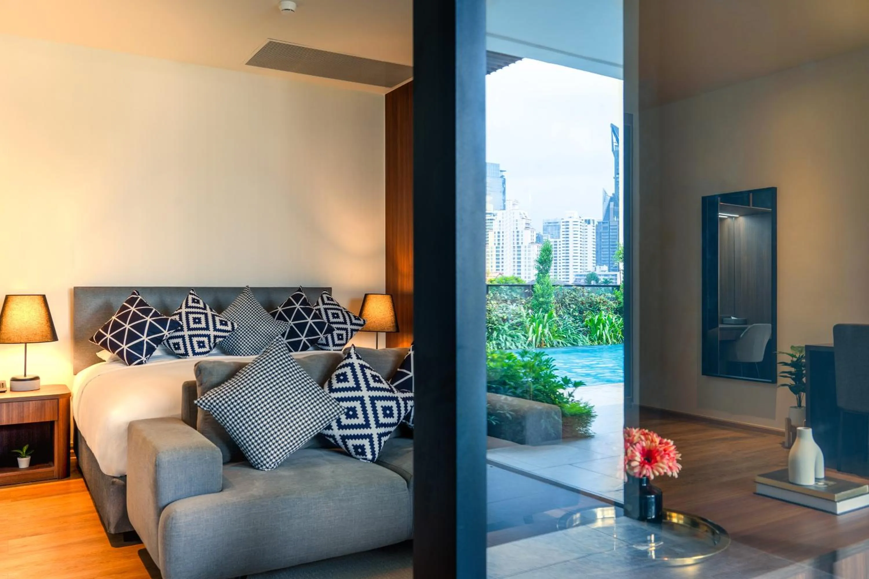 Living room in Walton Suites Sukhumvit