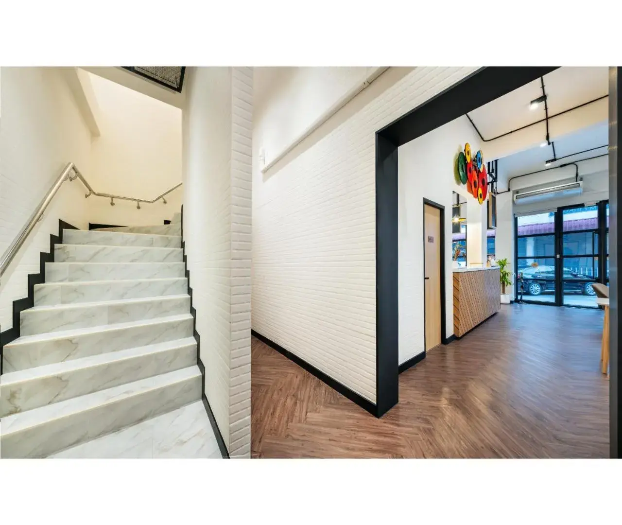 Property building in Siam Subway Hostel and Café Property building in Siam Subway Hostel and Café