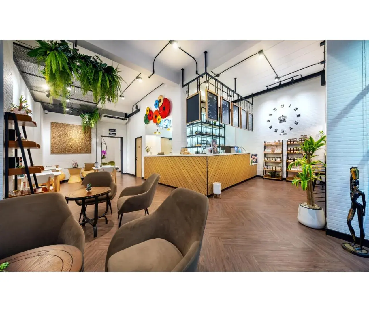 Lobby or reception in Siam Subway Hostel and Café Lobby or reception in Siam Subway Hostel and Café