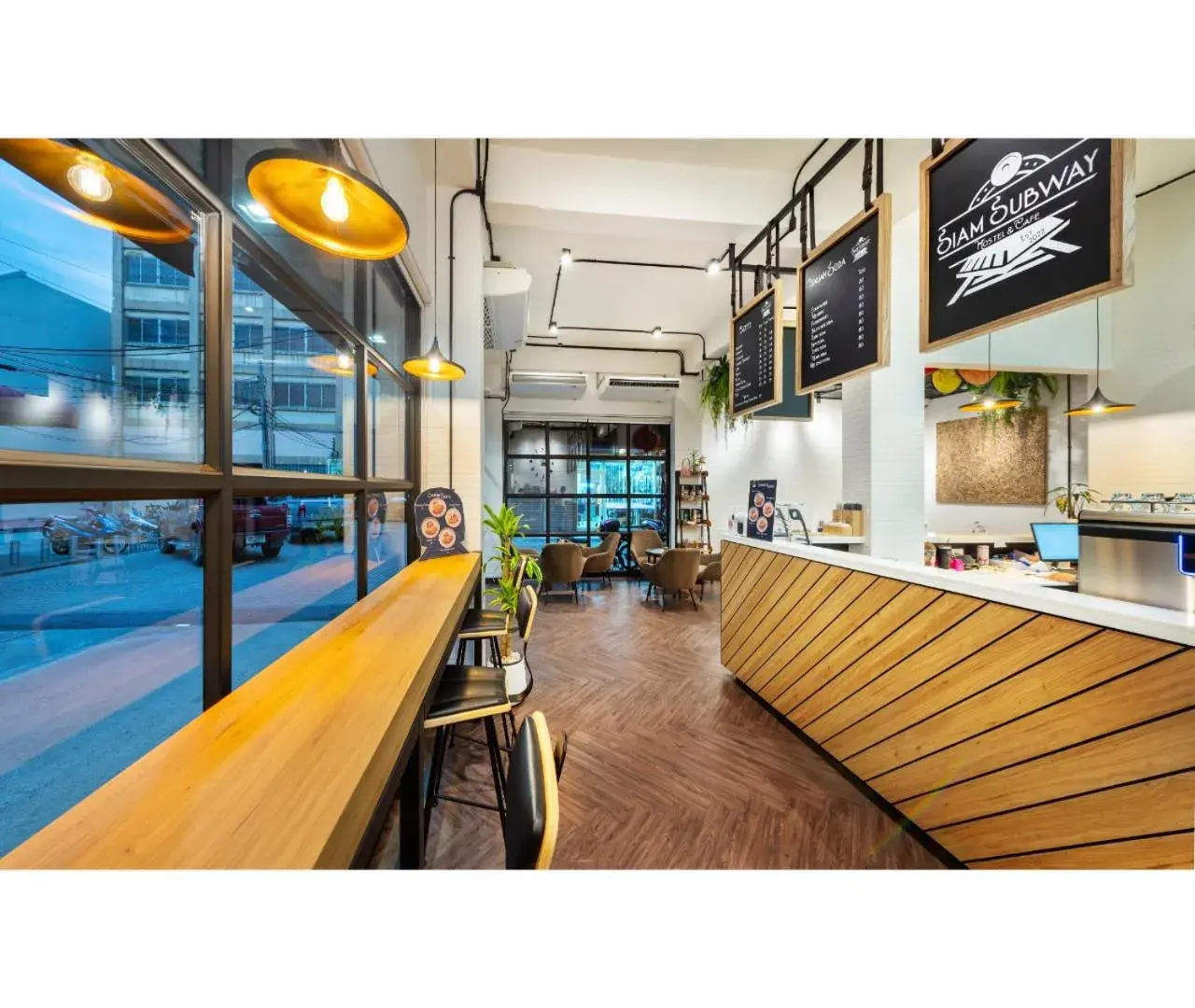 Lobby or reception in Siam Subway Hostel and Café Lobby or reception in Siam Subway Hostel and Café