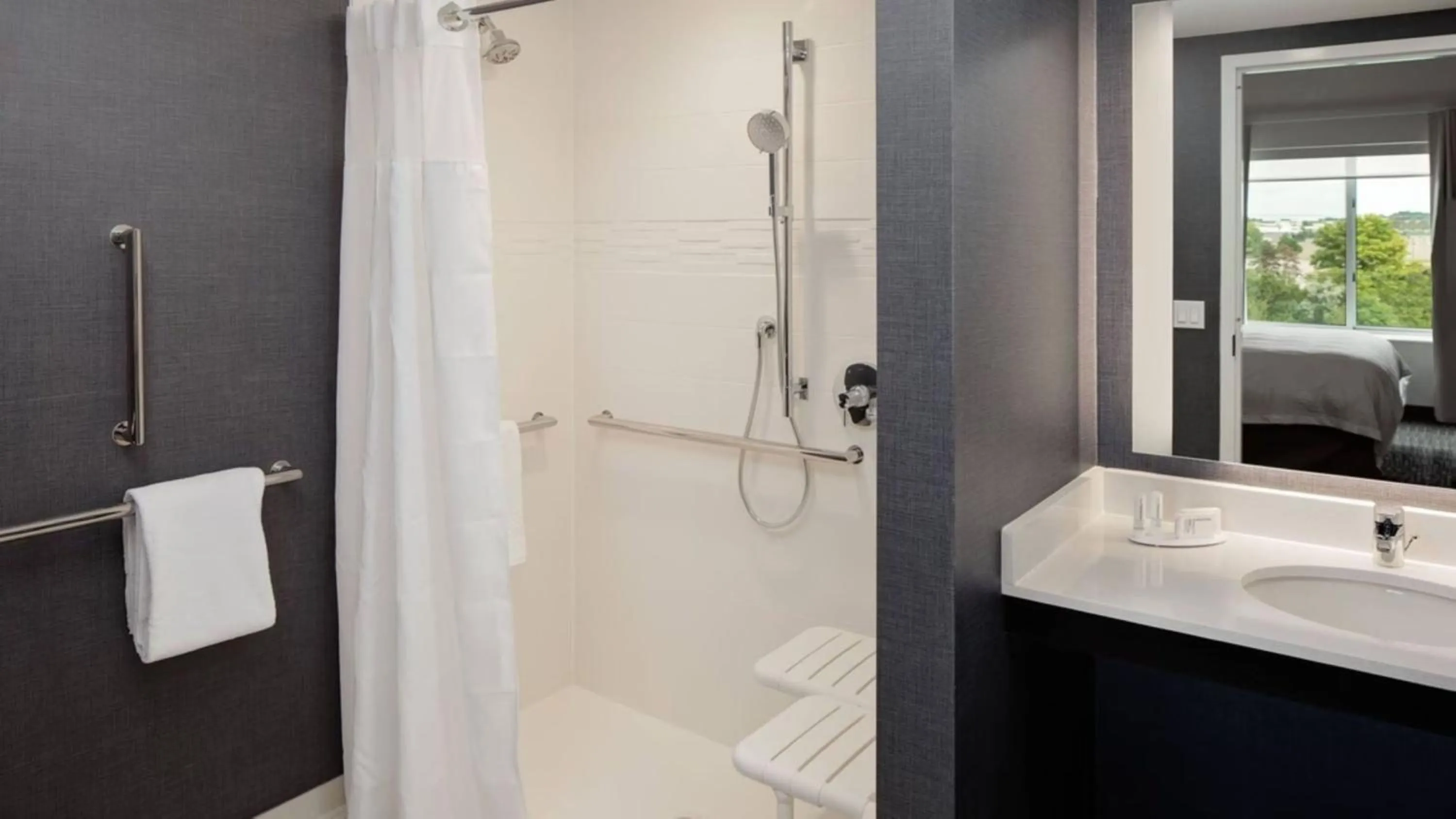 Shower in Residence Inn by Marriott Detroit Farmington Hills