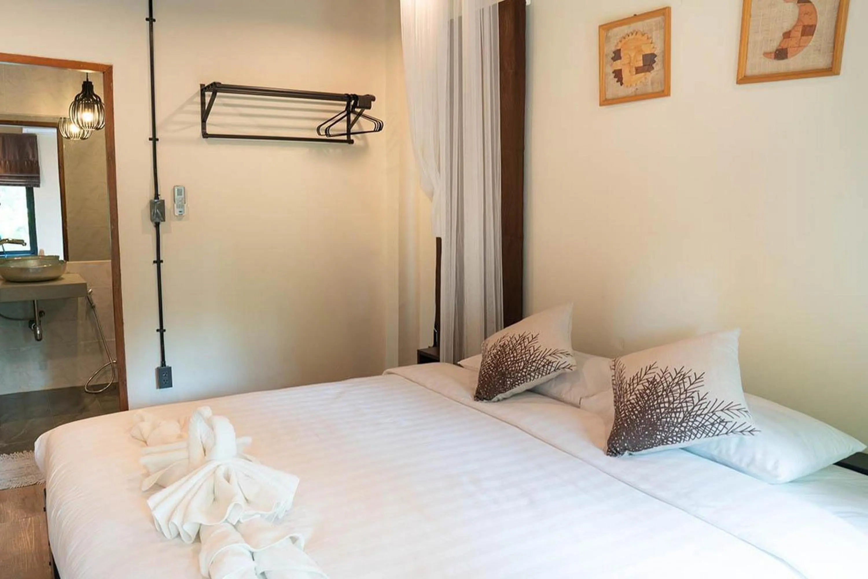 Photo of the whole room, Bed in Bhupimarn Garden House