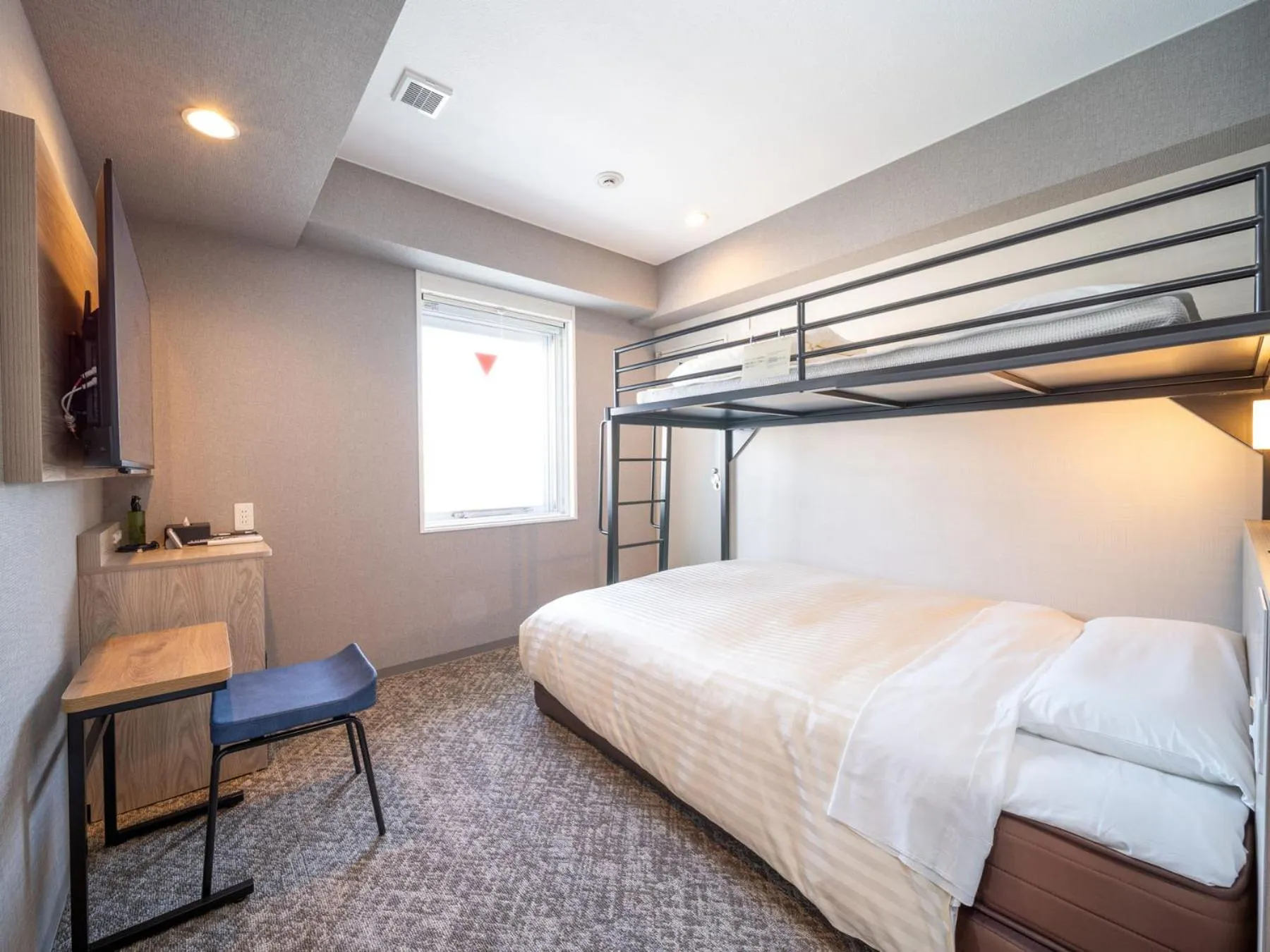 Photo of the whole room, Bed in Super Hotel Mitazono Sendai Airport