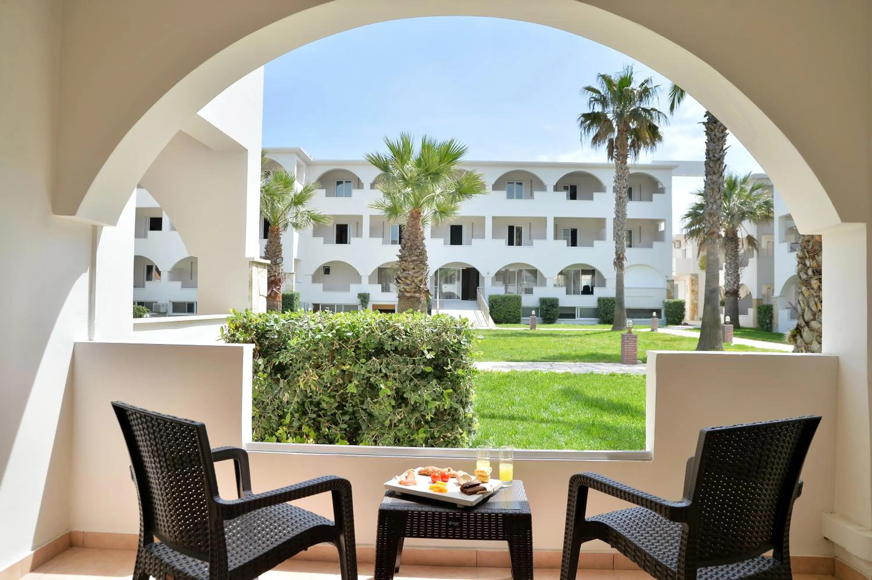 Patio in Alykanas Beach Grand Hotel by Zante Plaza
