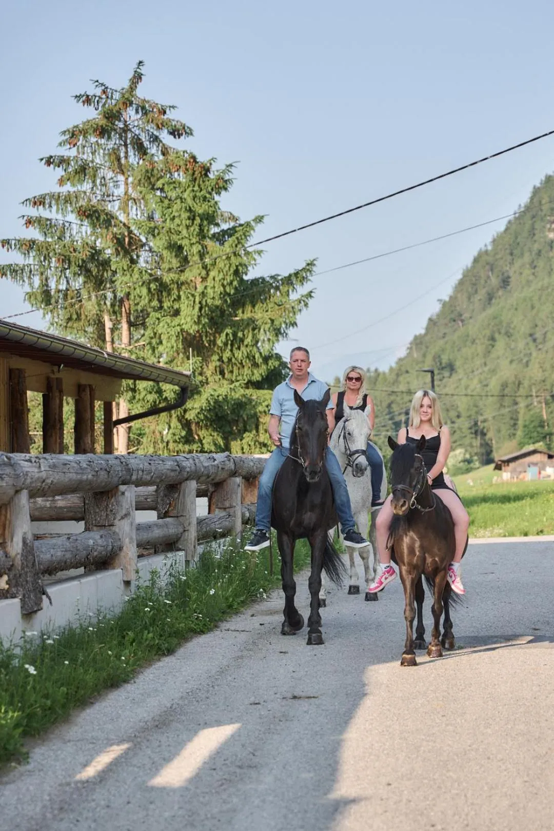 Family in B&B Margit's Ranch Urlaub am Pferdehof