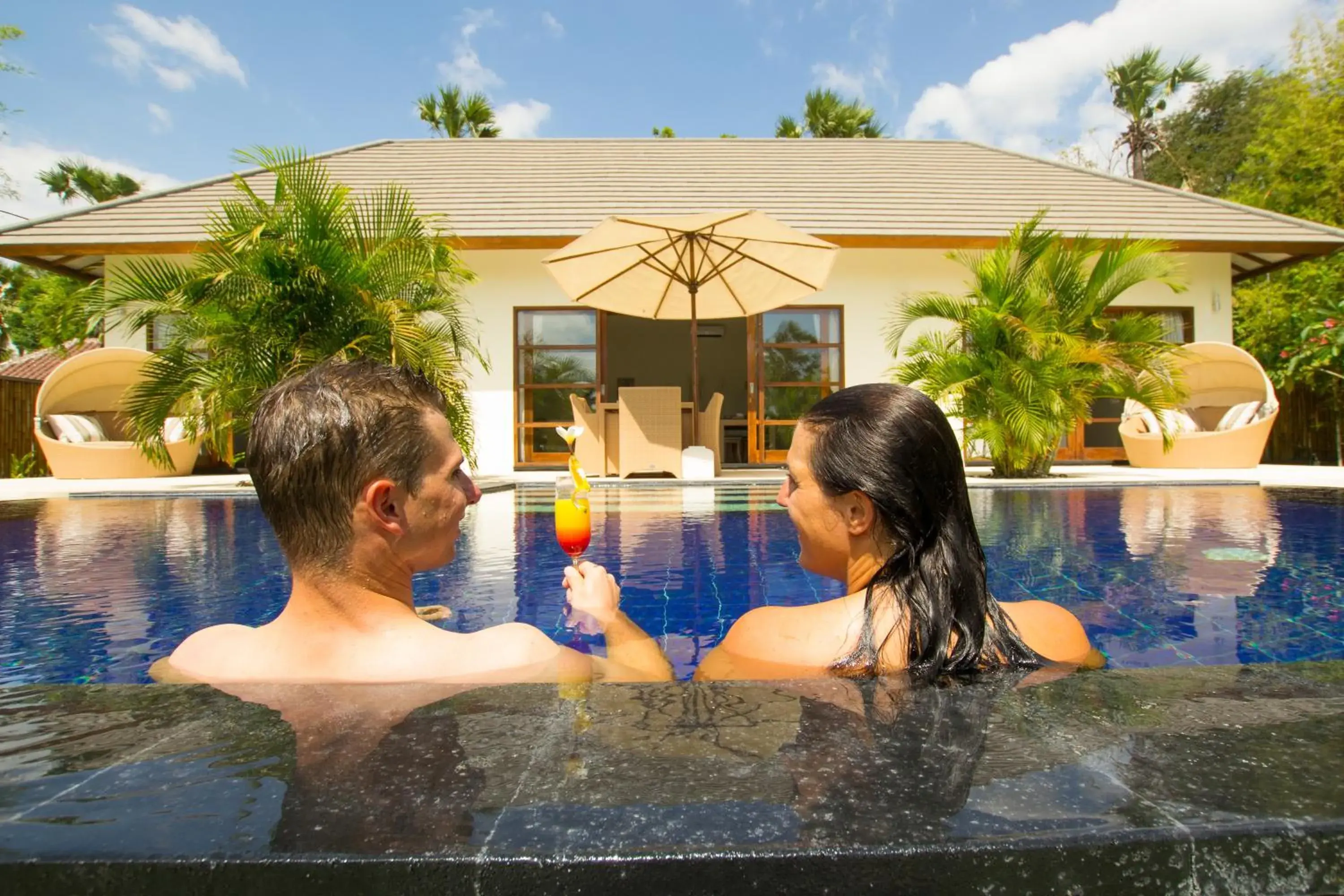 Pool view in Kubu Indah Dive & Spa Resort Pool view in Kubu Indah Dive & Spa Resort