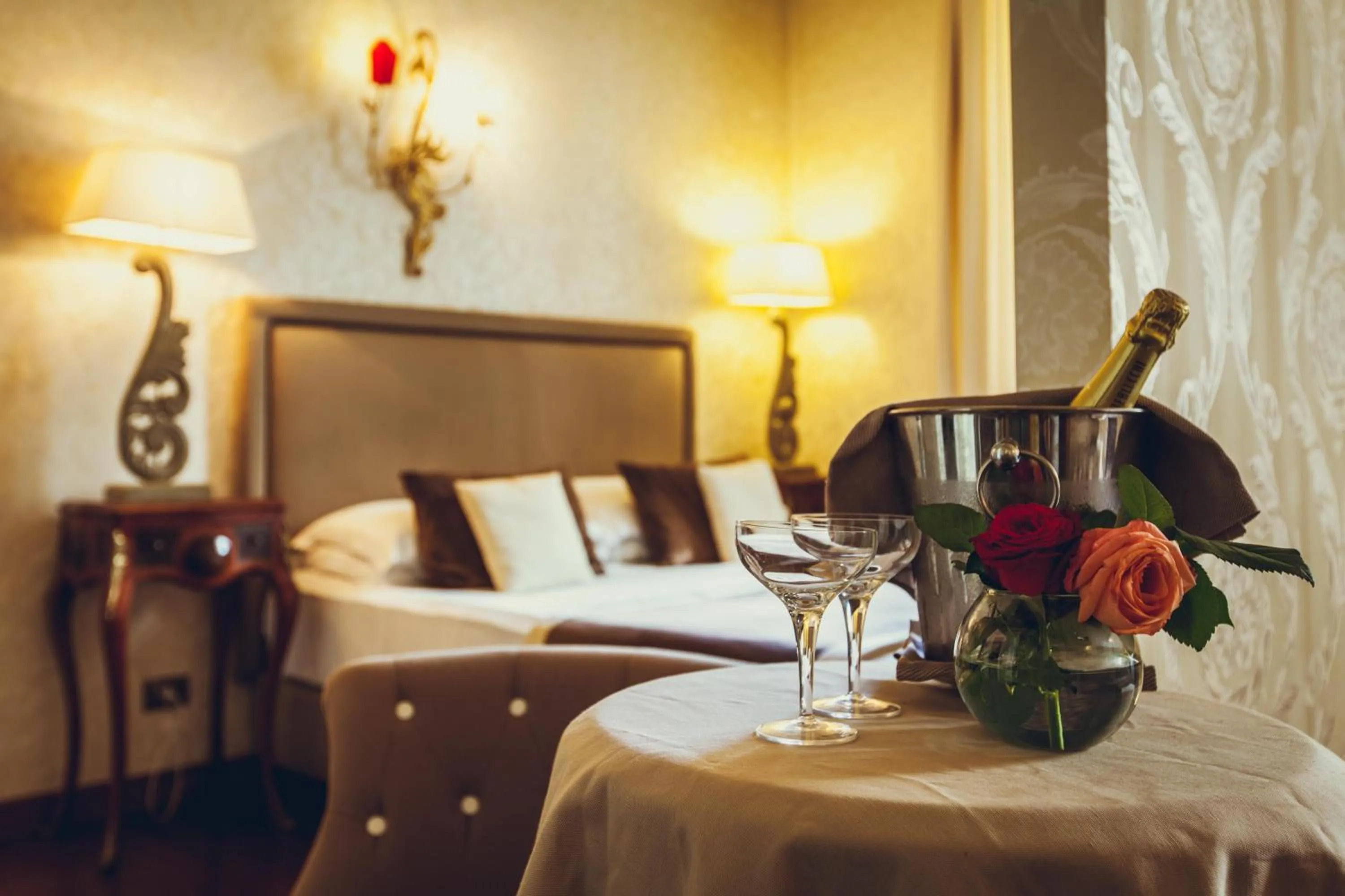 Decorative detail, Bed in Di Rienzo Pantheon Palace