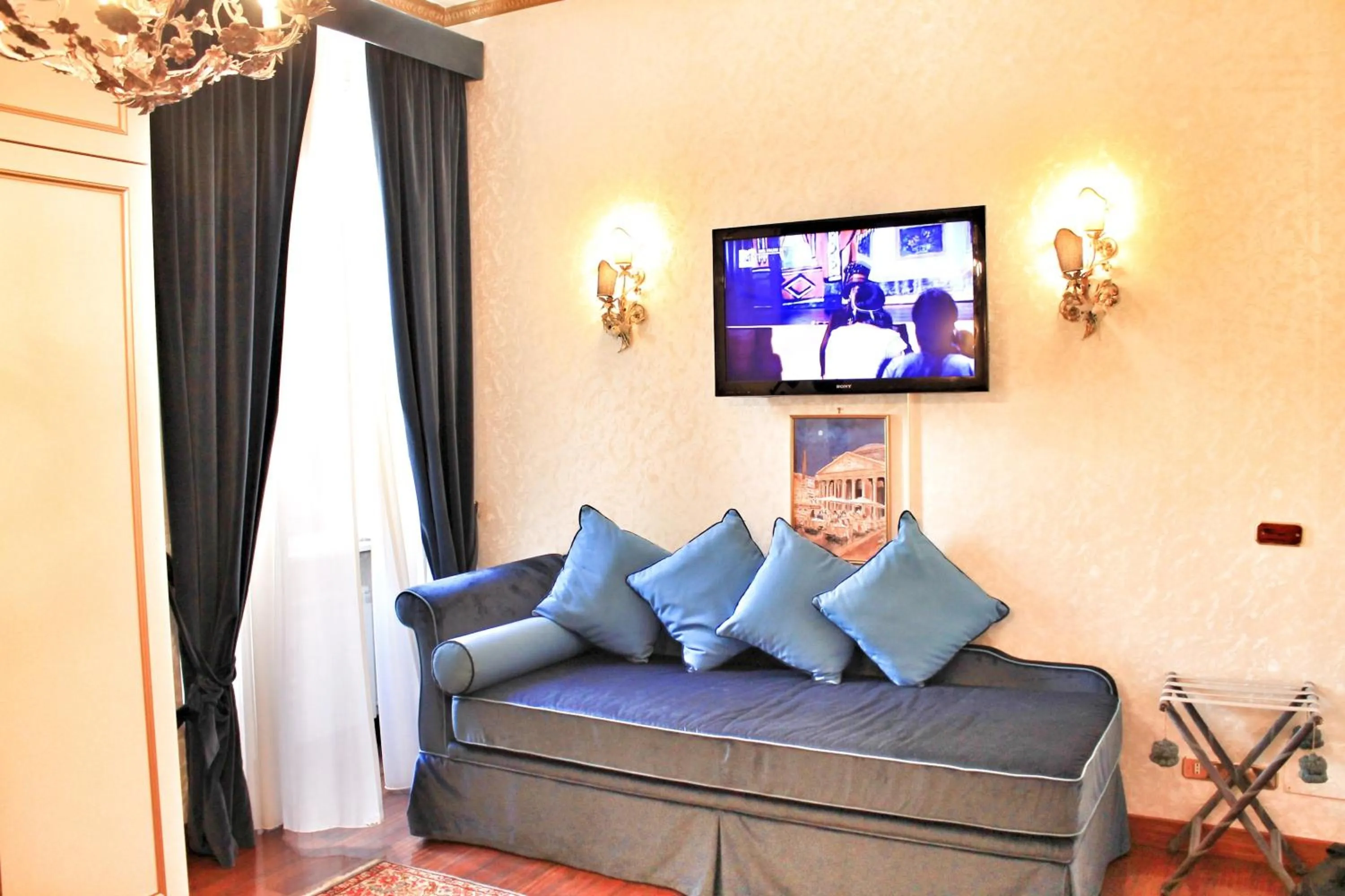 Seating area in Di Rienzo Pantheon Palace