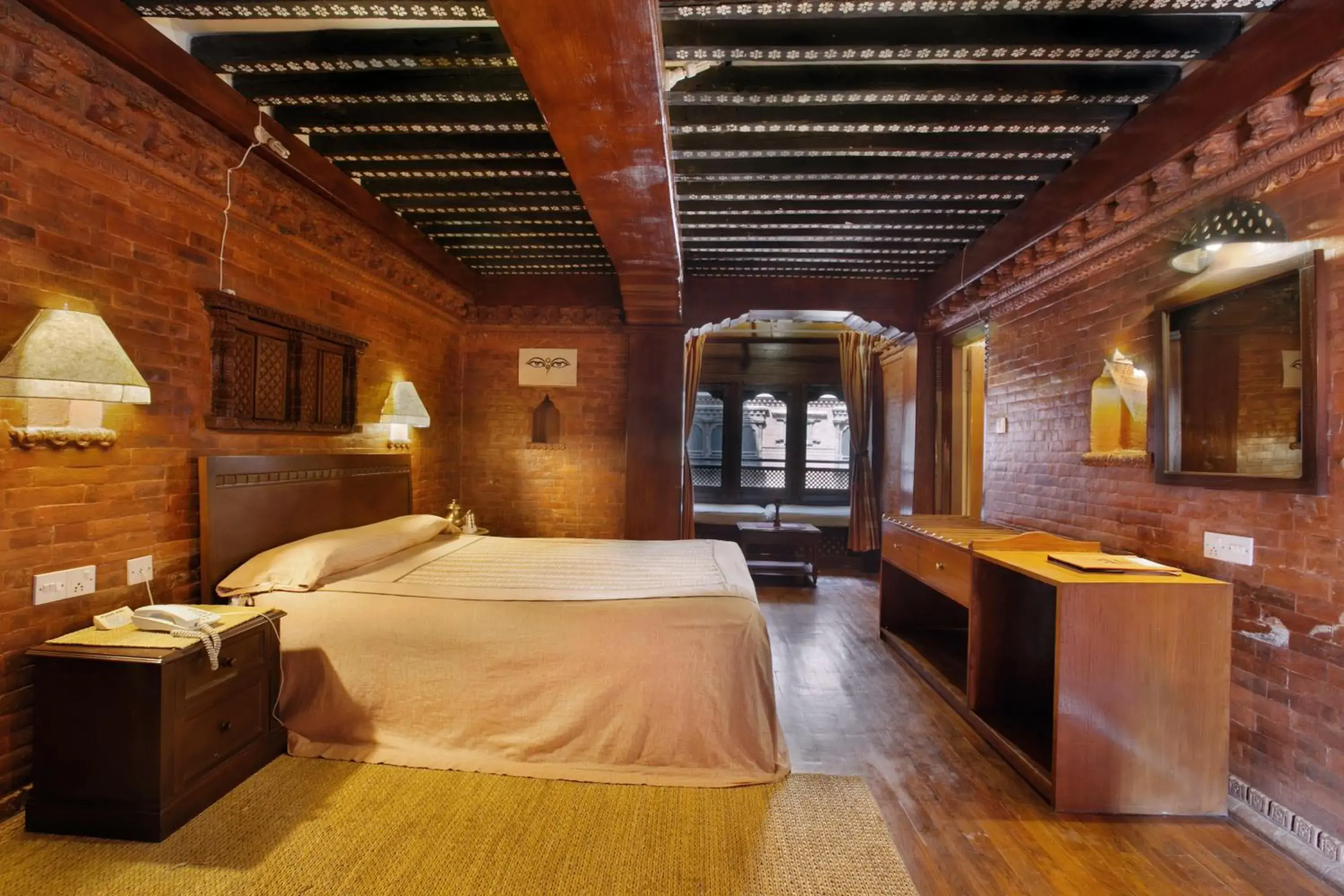 Bed in Kantipur Temple House Bed in Kantipur Temple House